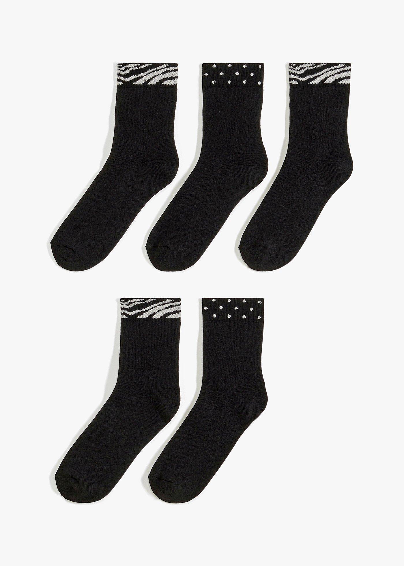 bonprix – Halvlånga termostrumpor med ekologisk bomull (5-pack)