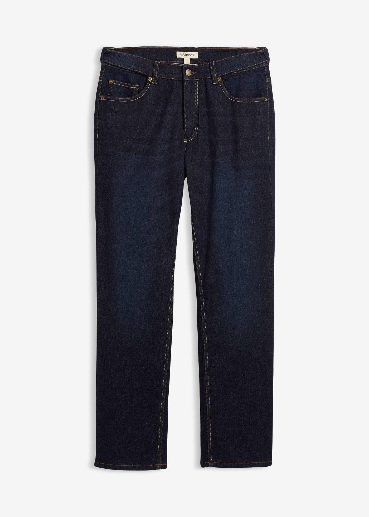 bonprix – Fodrade jeans, Regular Fit, med mjukt jerseyfoder och resårlinning