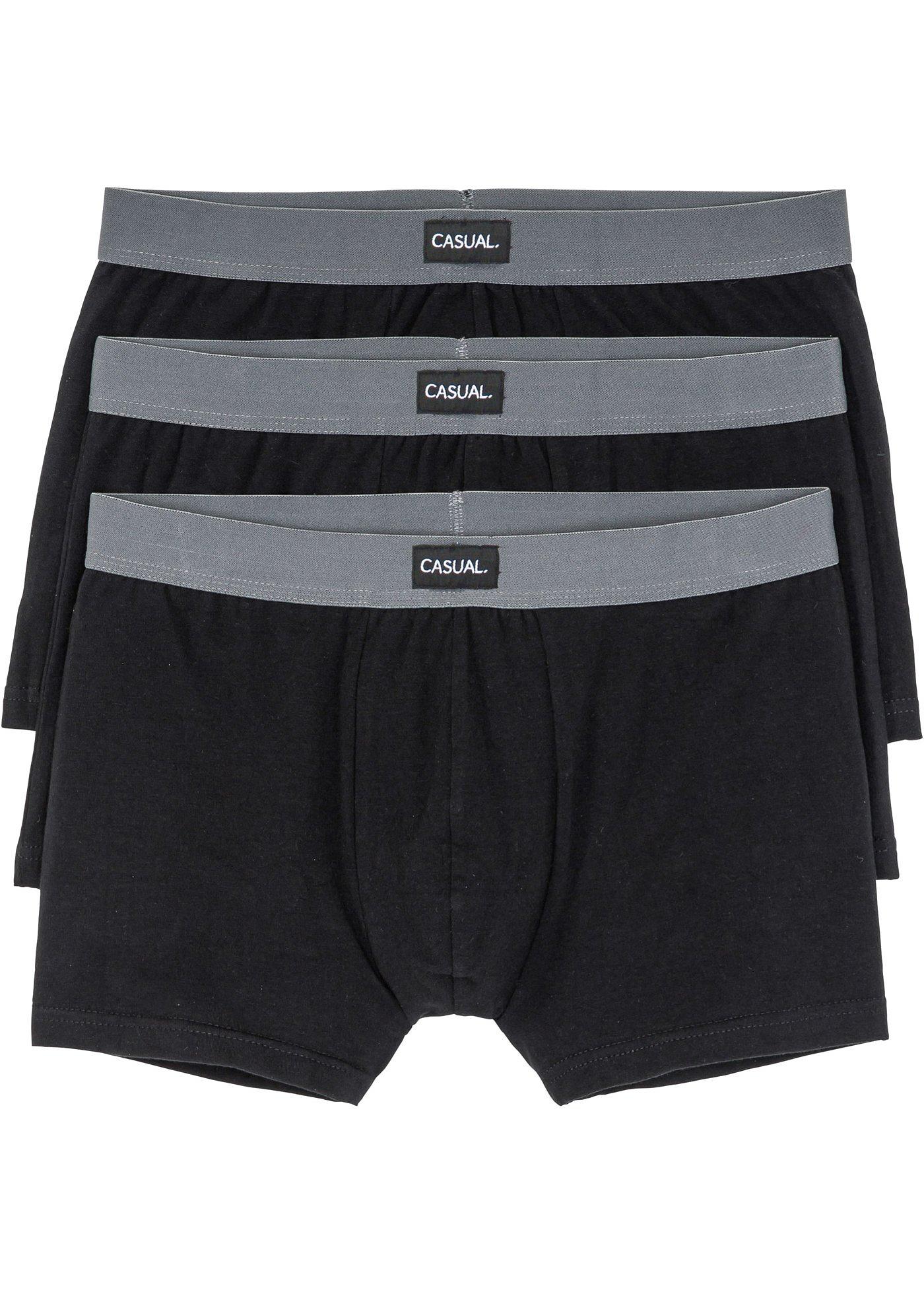 bonprix – Boxershorts med bomull (3-pack)