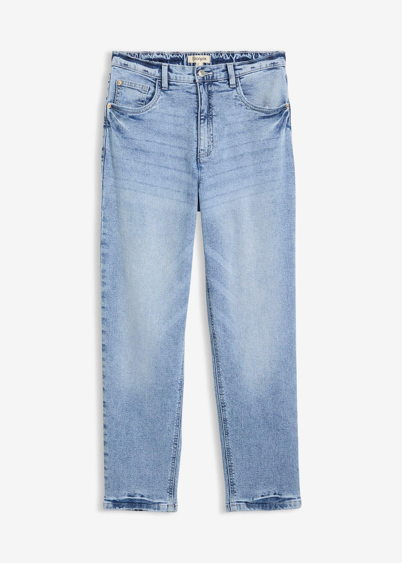 bonprix Mom Jeans High Waist, Low Stretch cropped