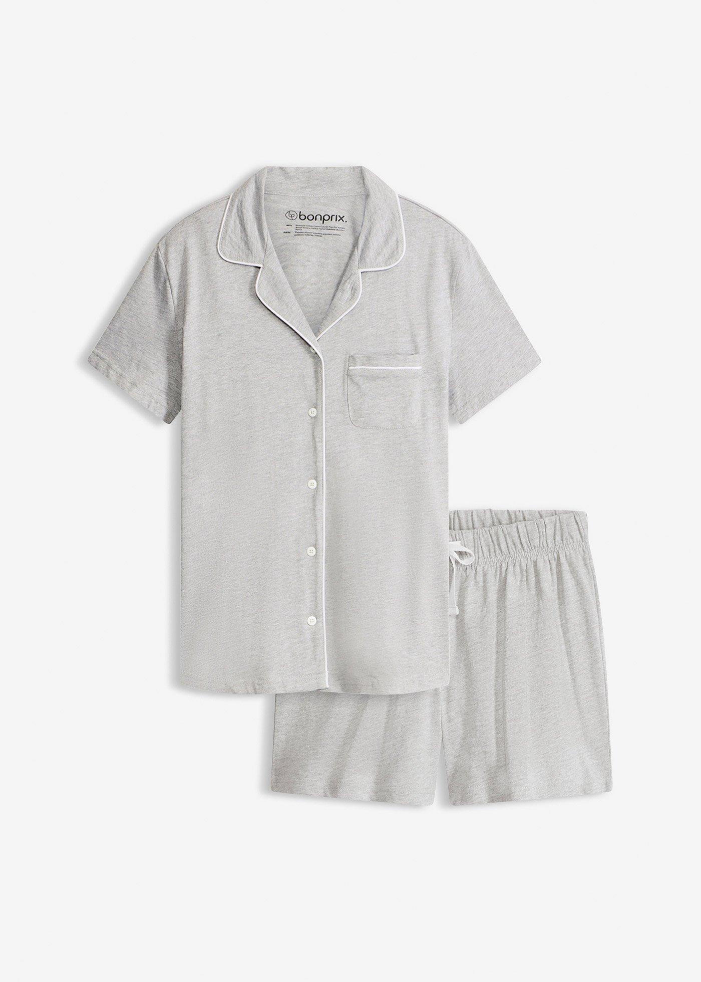 bonprix – Kort pyjamas med knappslå