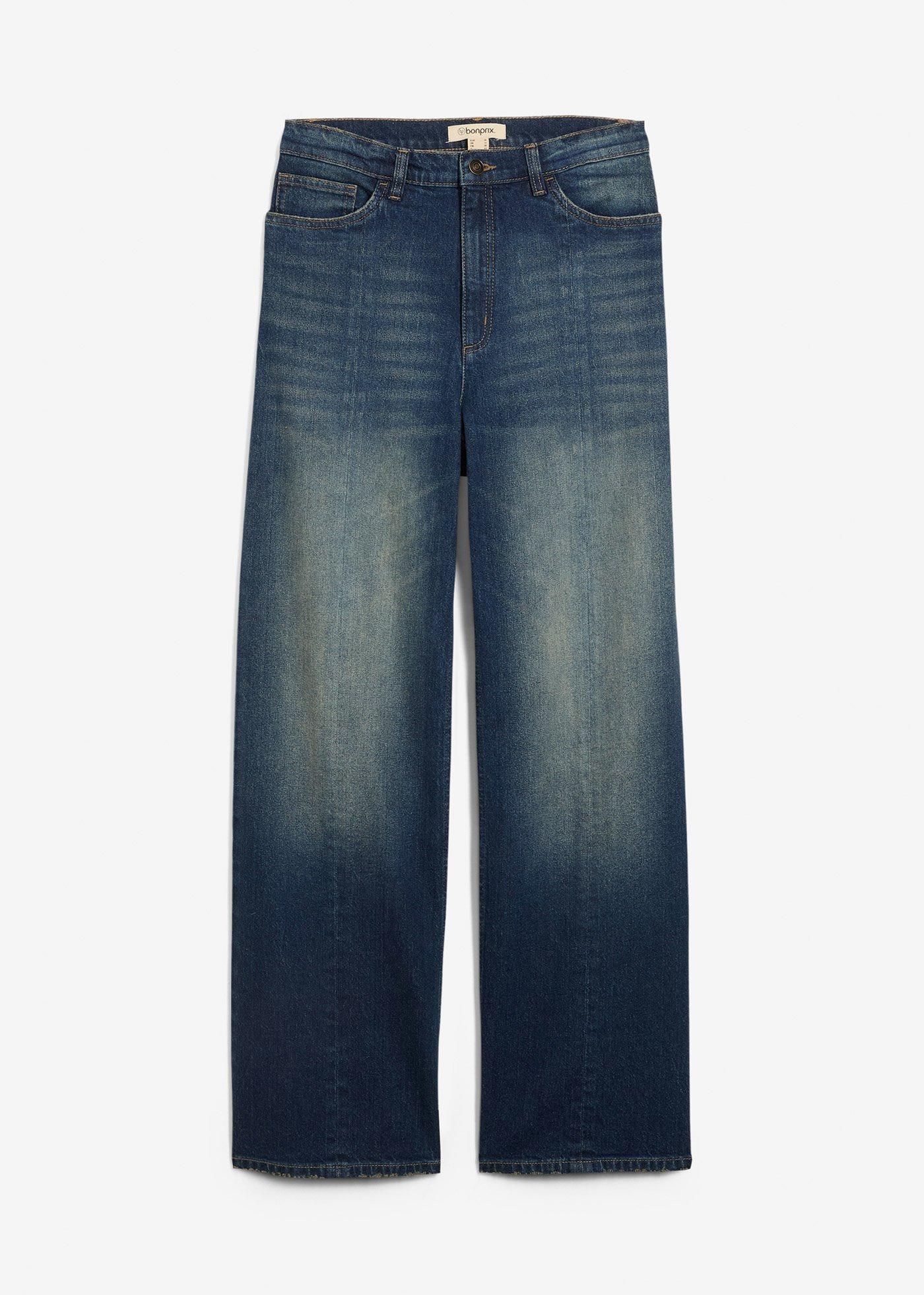 bonprix – Bekväma, raka jeans med High Waist, Low Stretch