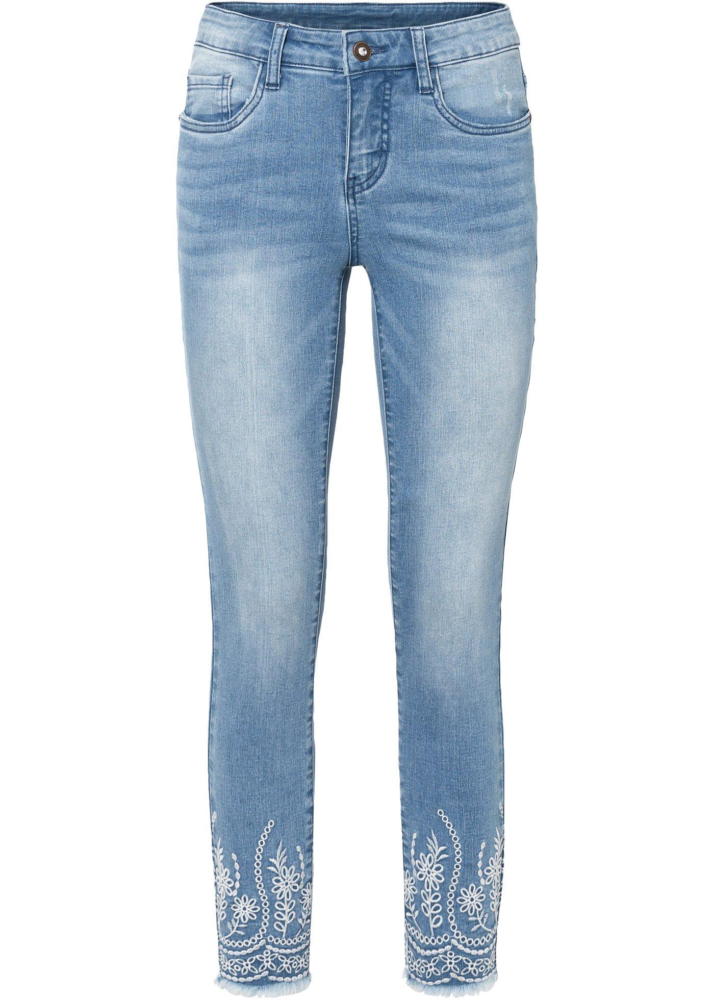 bonprix – Skinny Jeans, Mid Waist, cropped