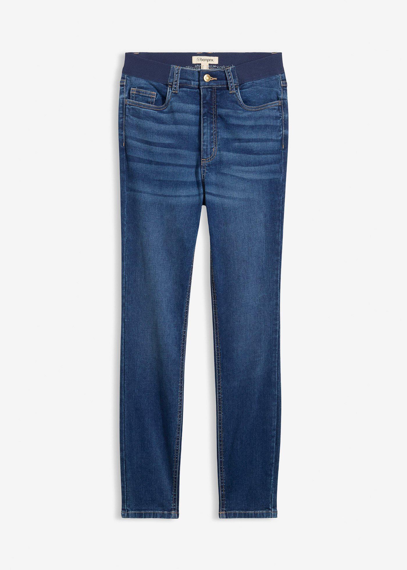 bonprix – Skinny Jeans High Waist, med bekväm midja
