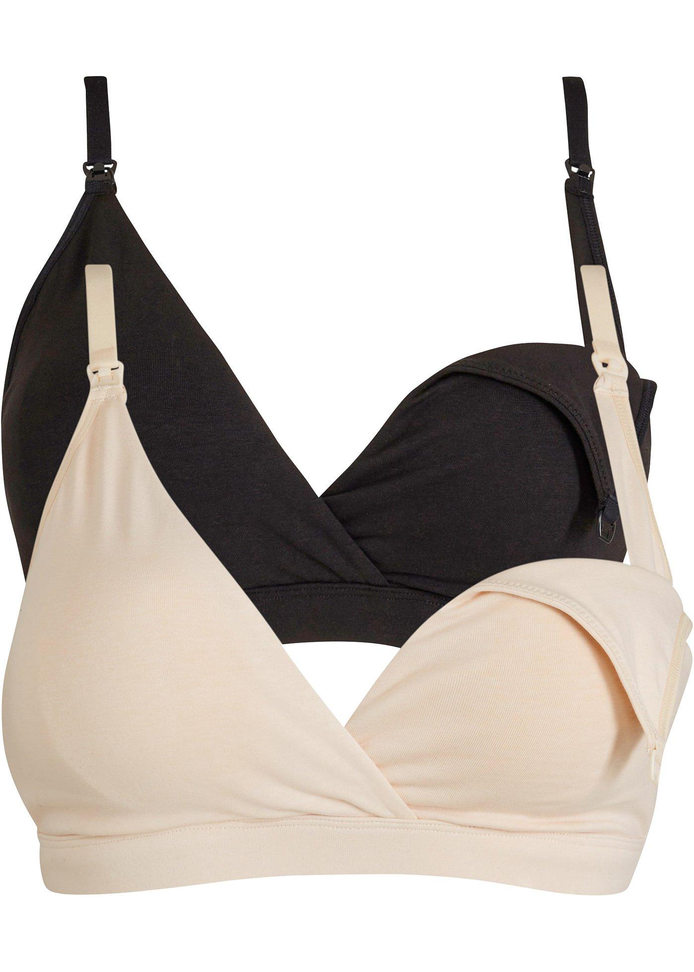 bonprix Amningsbehå utan bygel, med ekologisk bomull (2-pack)