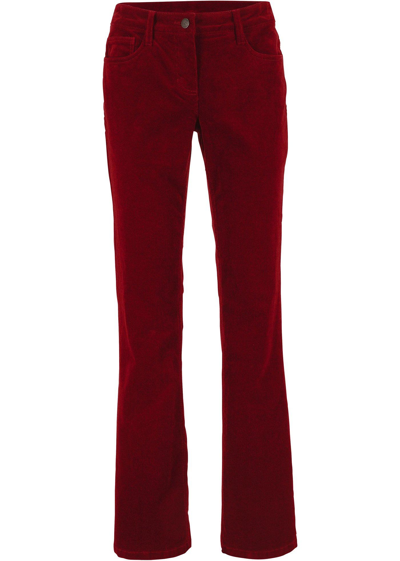 bonprix – Stretchig manchesterbyxa av elastisk bomullsmix, bootcut