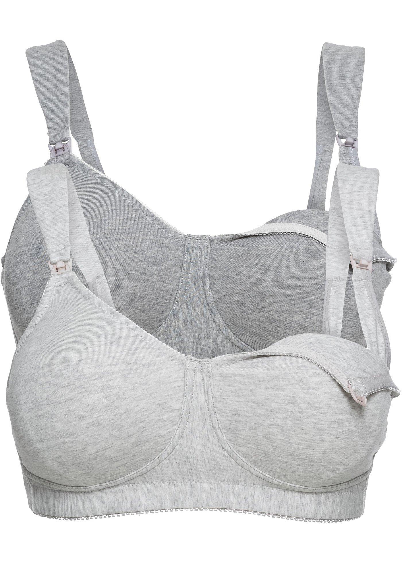 bonprix Amningsbehå utan bygel med ekologisk bomull (2-pack)