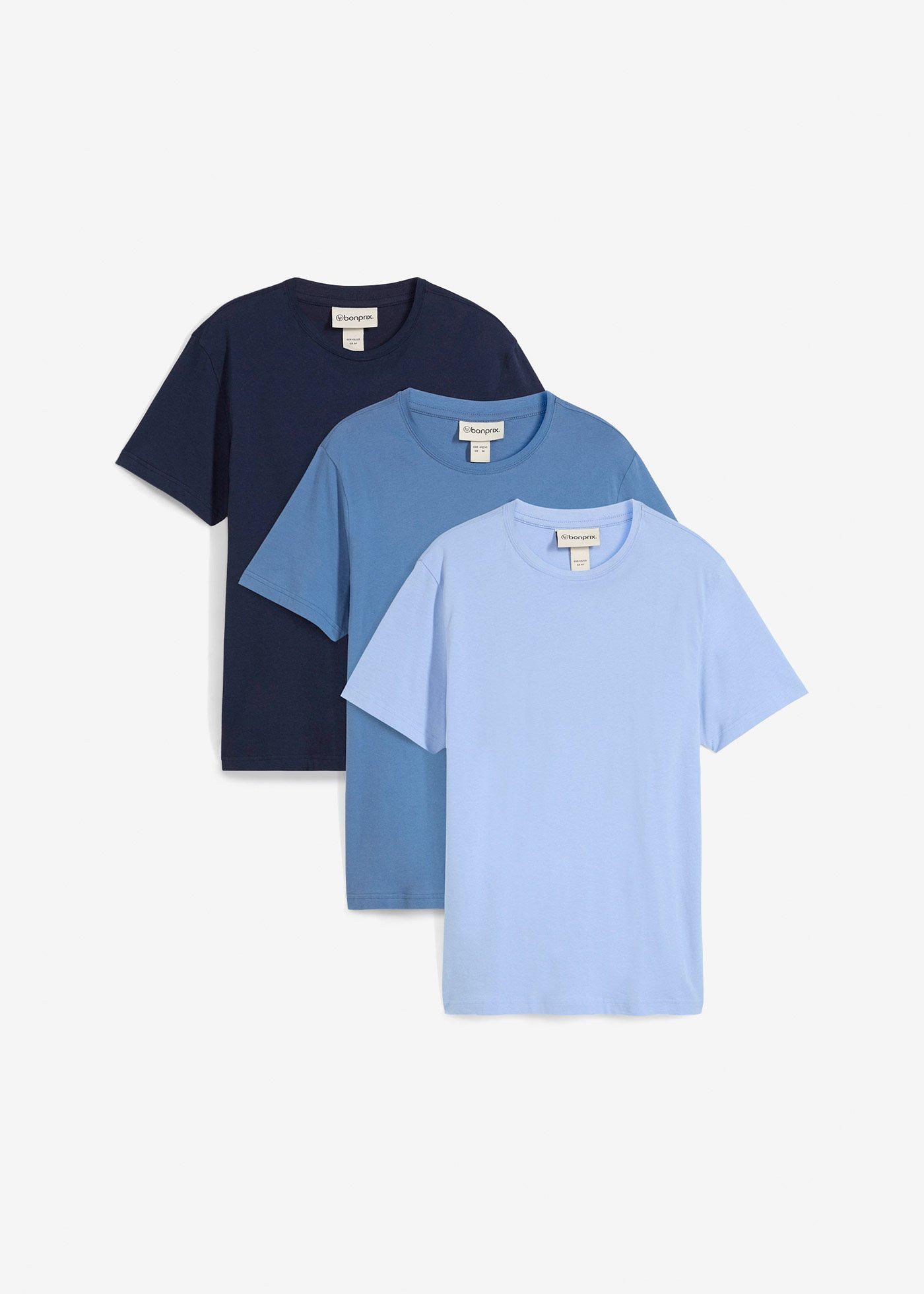 bonprix – T-shirt (3-pack), normal passform