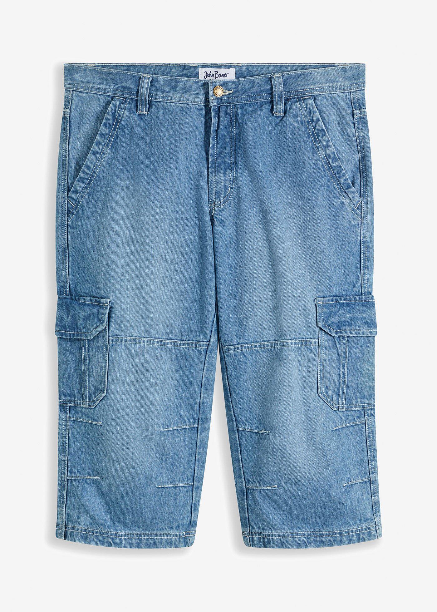 bonprix – 3/4-Jeans med cargofickor, Regular Fit, Straight