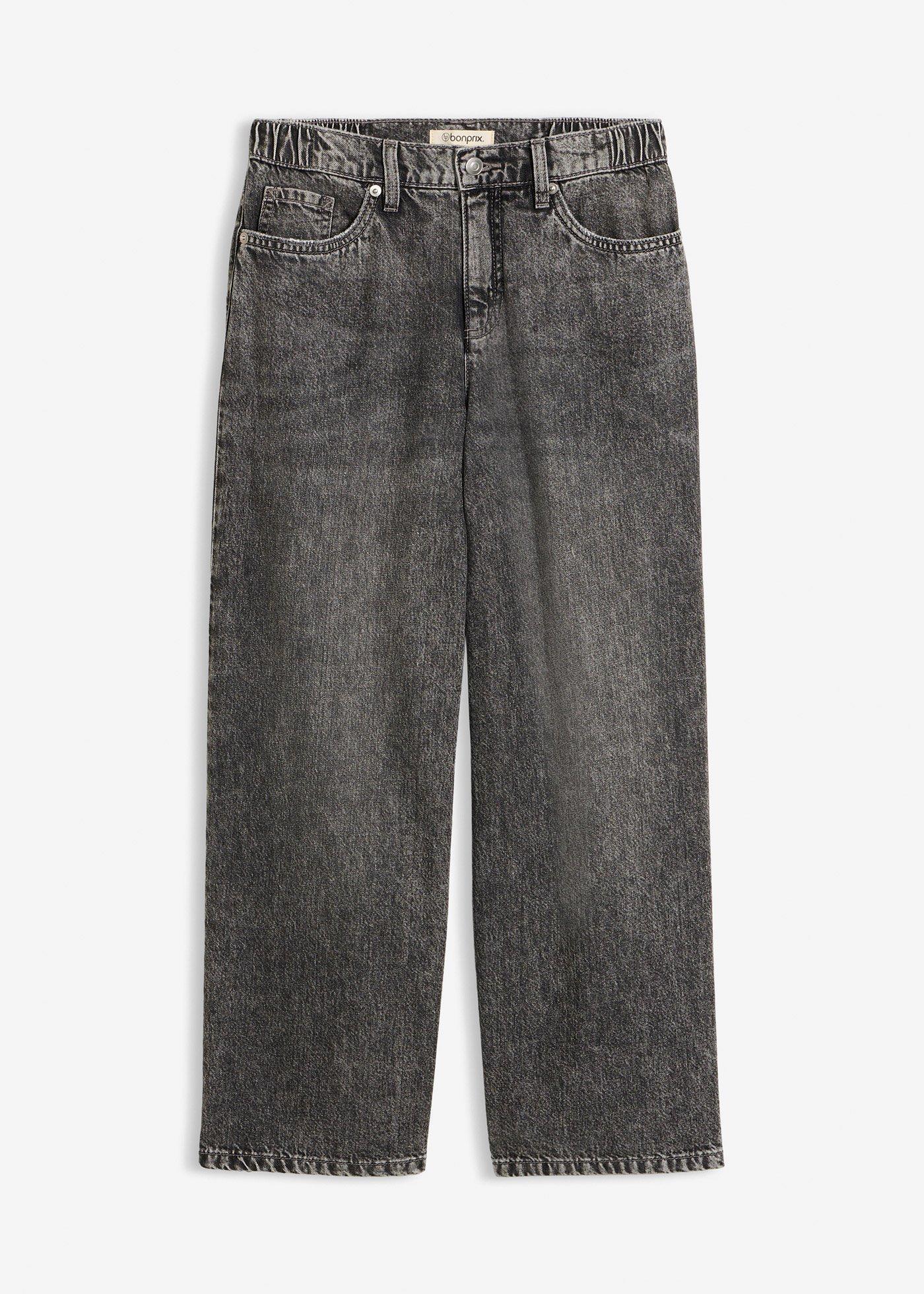 bonprix – Loose Straight Jeans Mid Waist, cropped