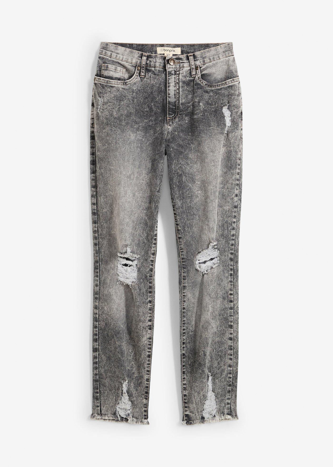 bonprix Mom jeans med destroyed-effekter