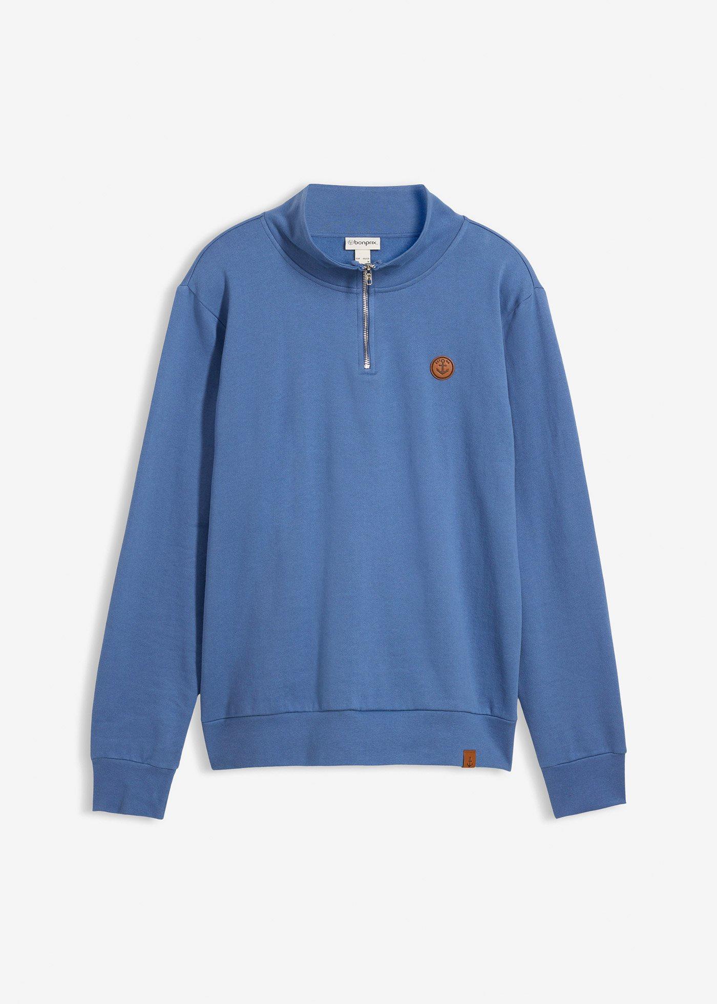 bonprix – Sweatshirt med dragkedja i ekologisk bomull
