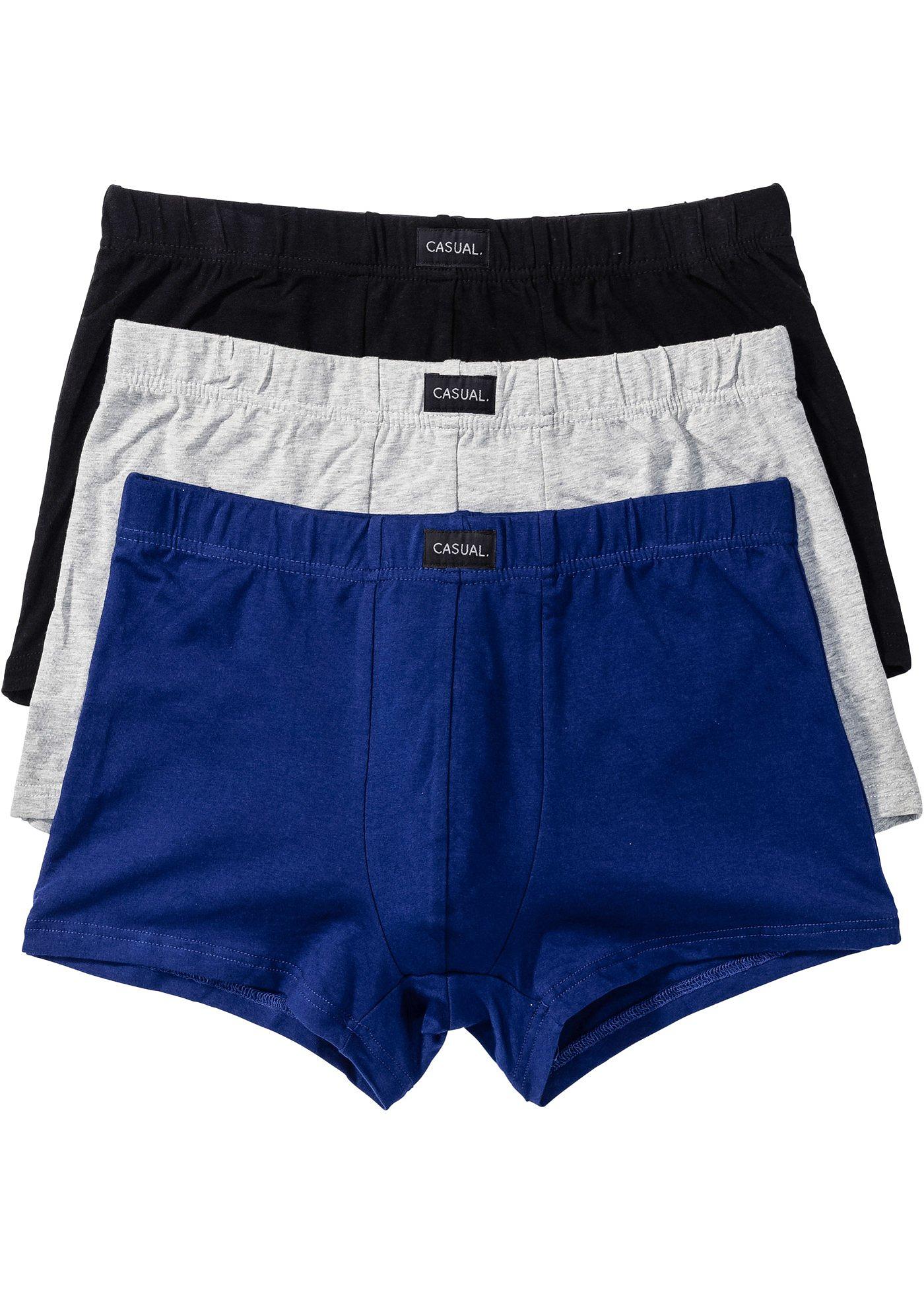 bonprix – Boxershorts med bomull (3-pack)