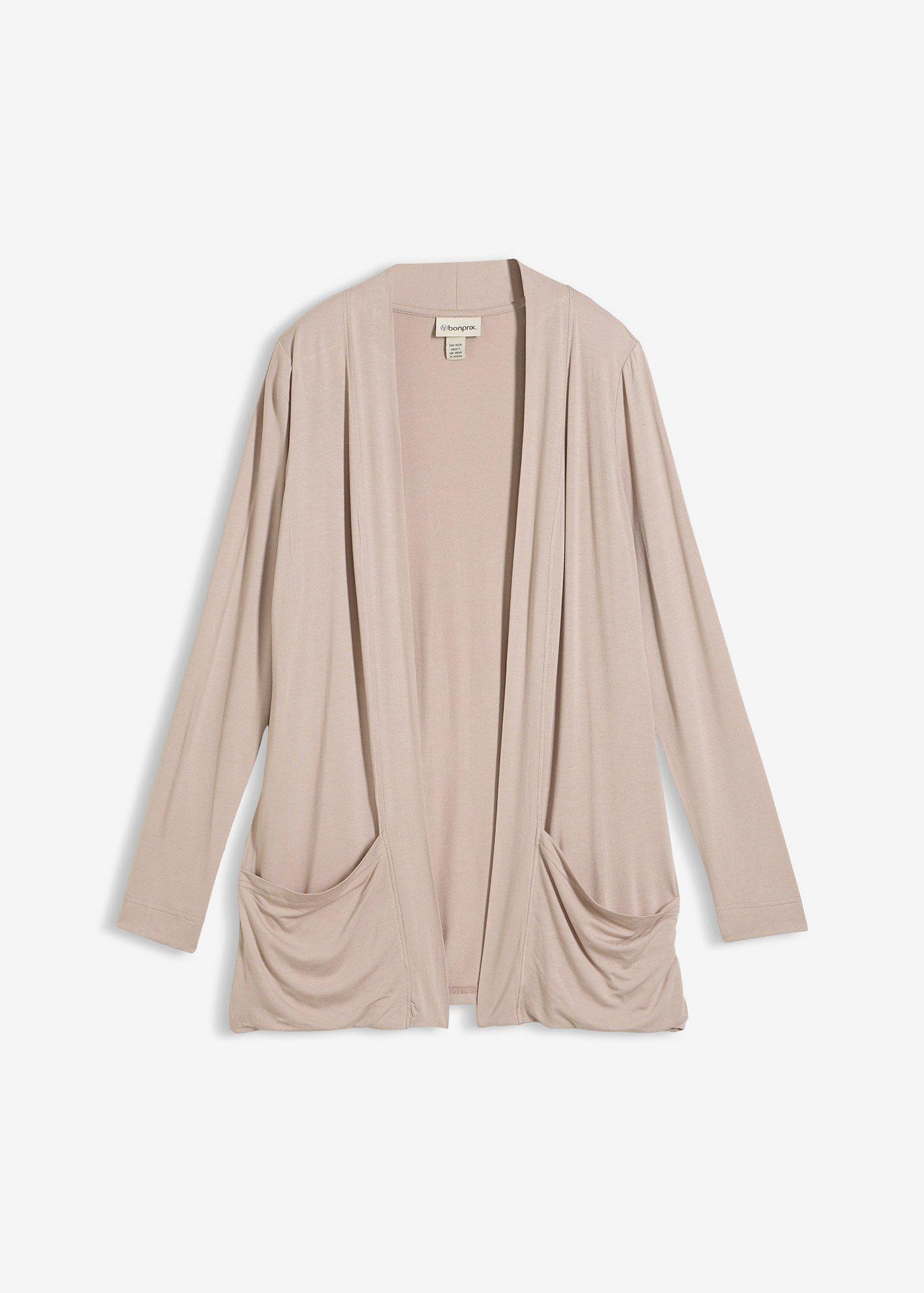 bonprix – Stretchcardigan i mjuk viskosmix