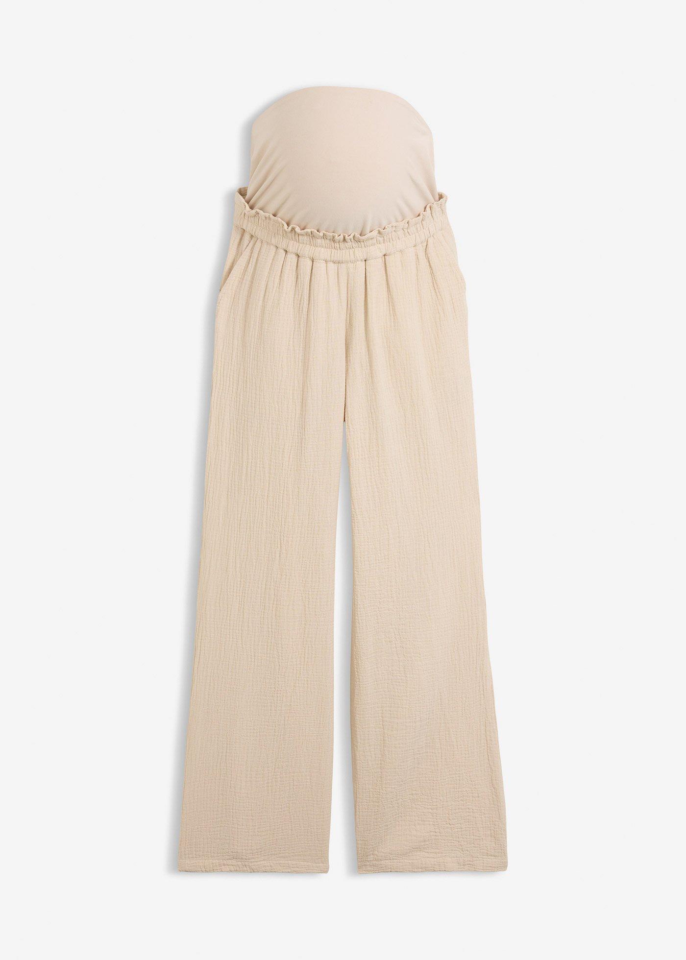 bonprix Mammabyxa i bomullsmuslin, Loose Fit