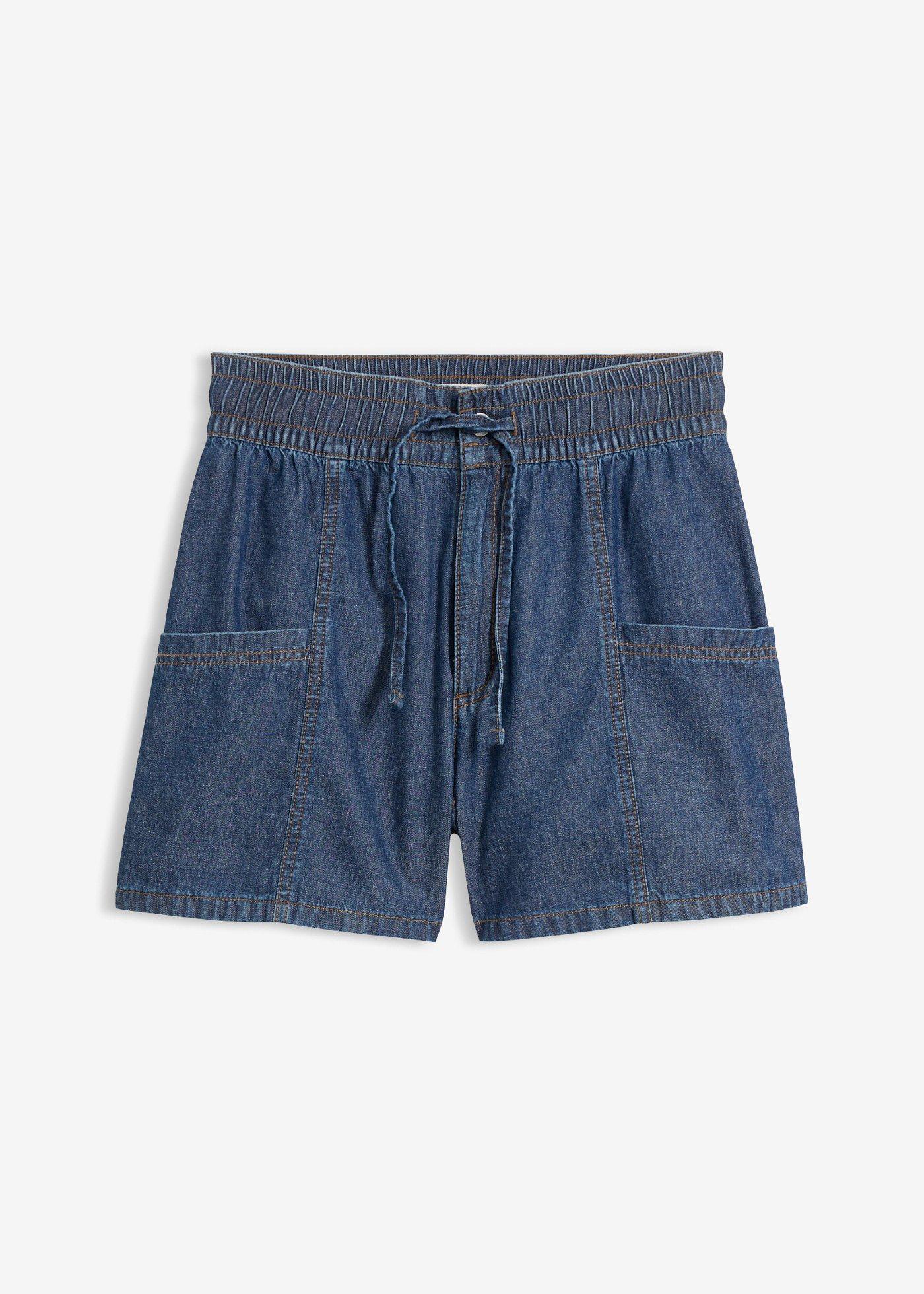 bonprix – Jeansshorts med resårlinning och High Waist