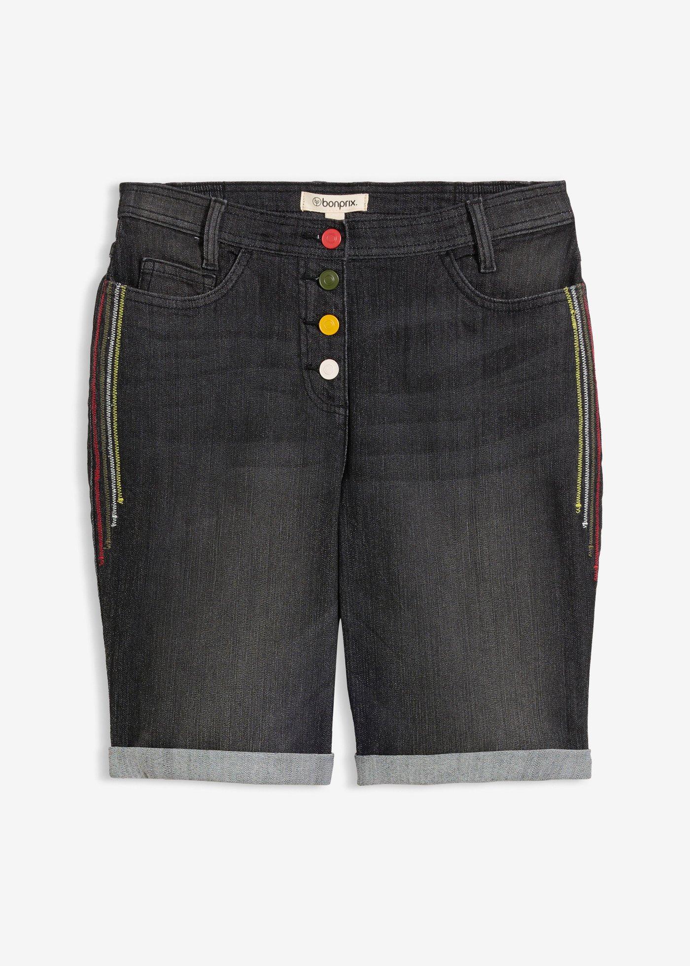 bonprix – Jeansshorts Mid Waist, med bekväm midja