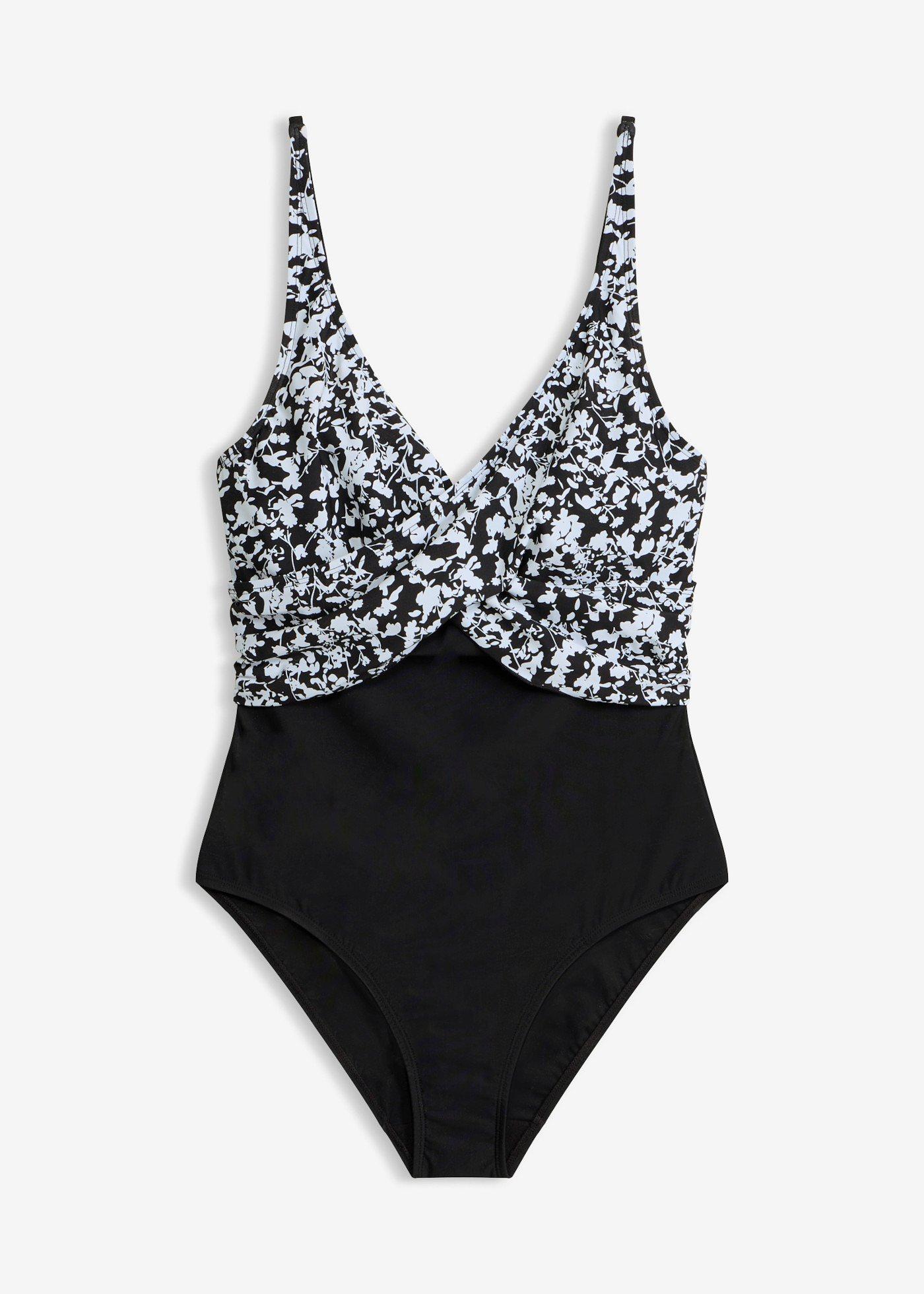 bonprix – Baddräkt med lätt formande effekt och omlottlook