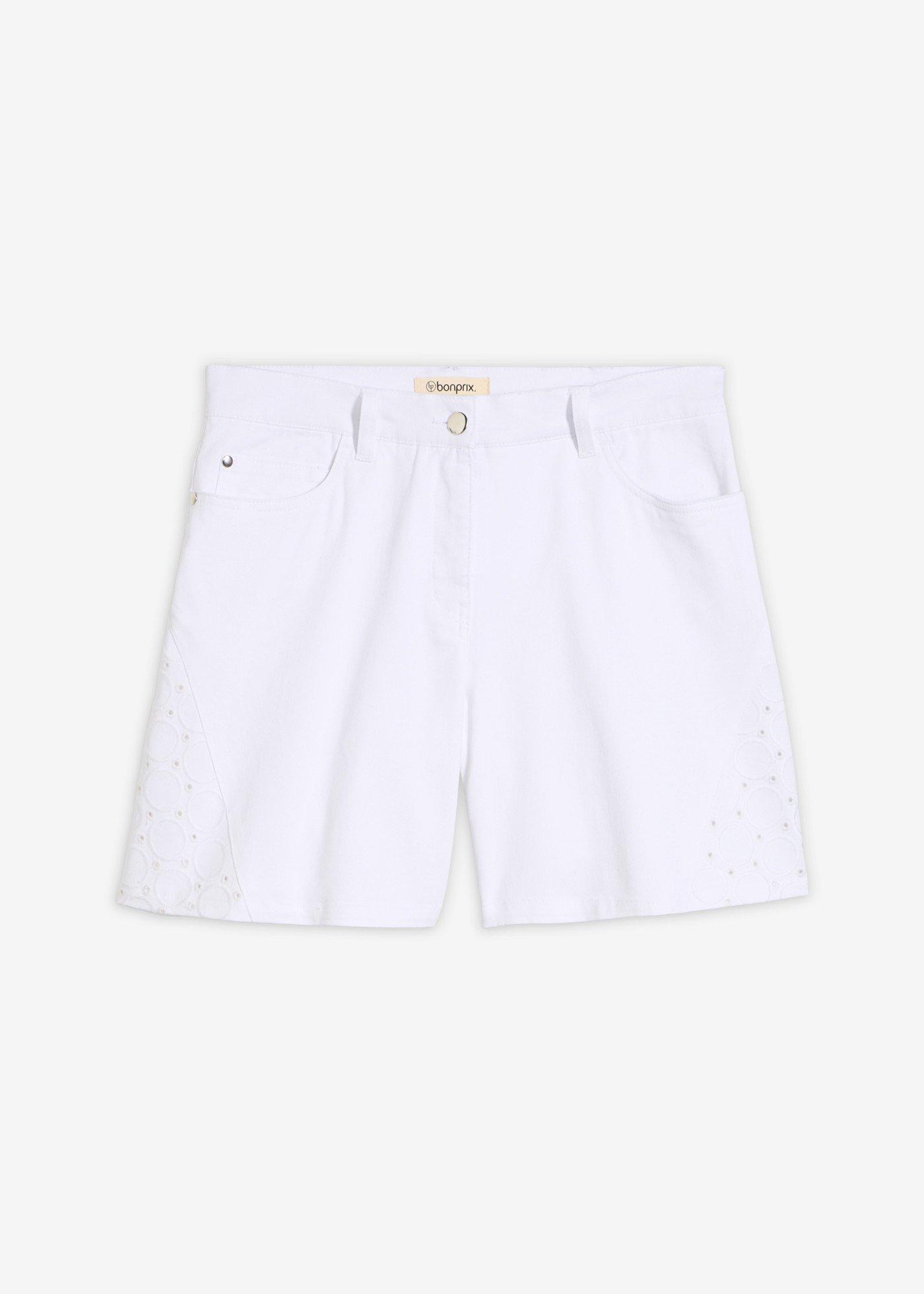 bonprix – Shorts med hålbroderi