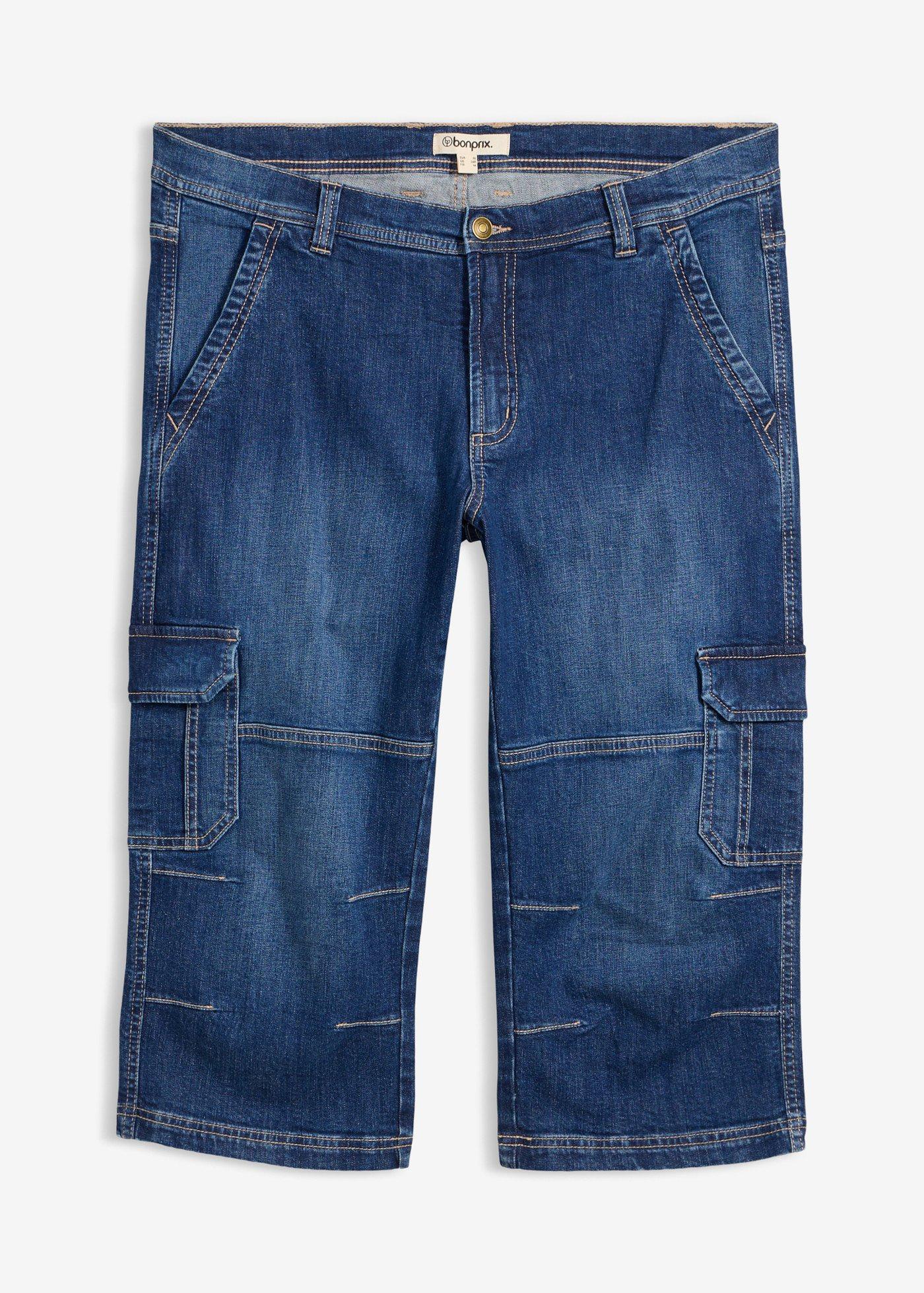 bonprix – 3/4-Jeans med cargofickor, Regular Fit, Straight