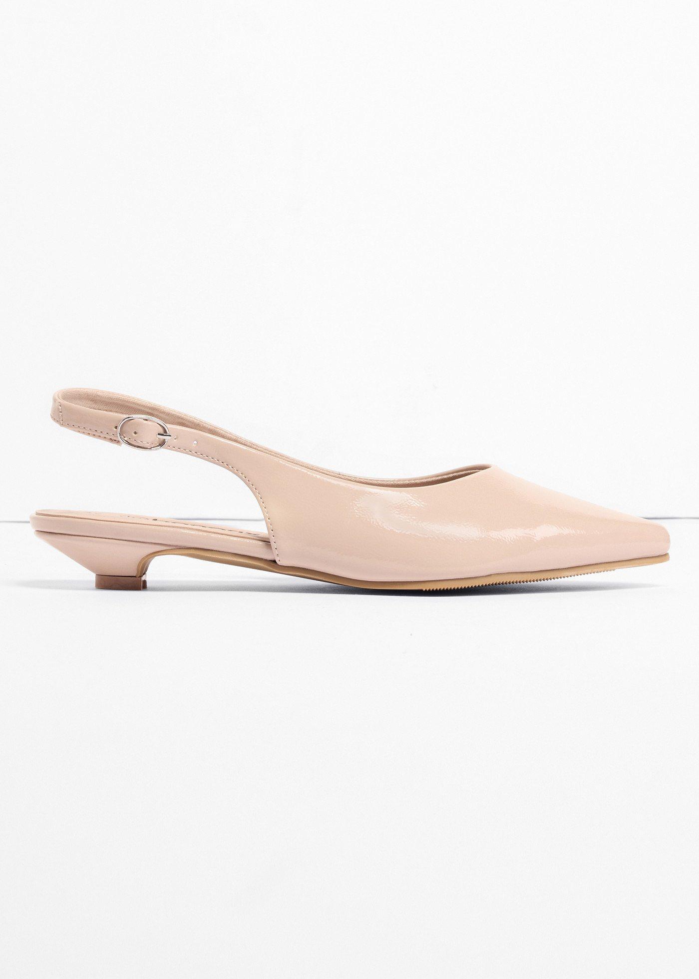 bonprix – Ballerinaskor med slingback och lacklook