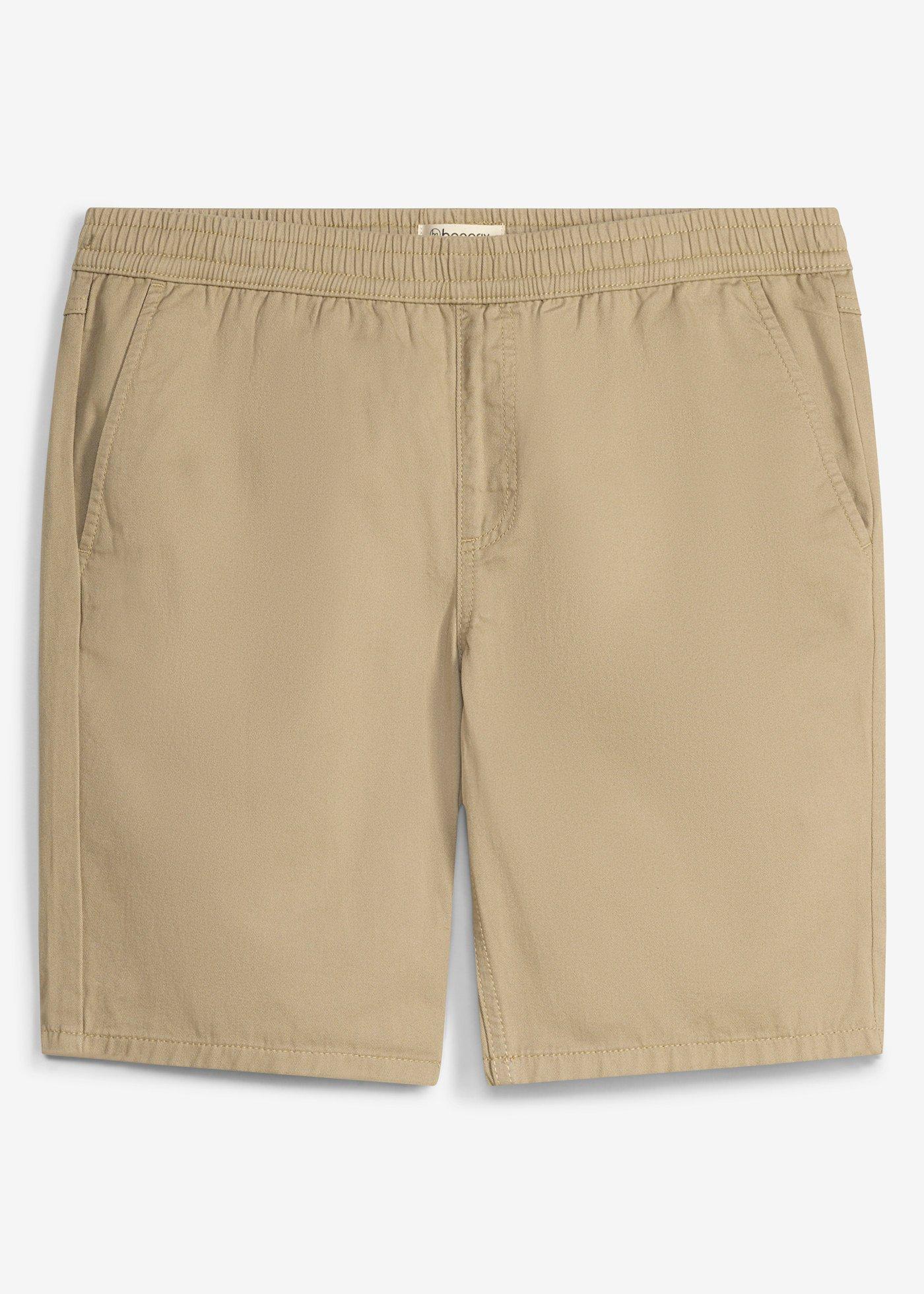 bonprix – Dra på-shorts av bomull, normal passform