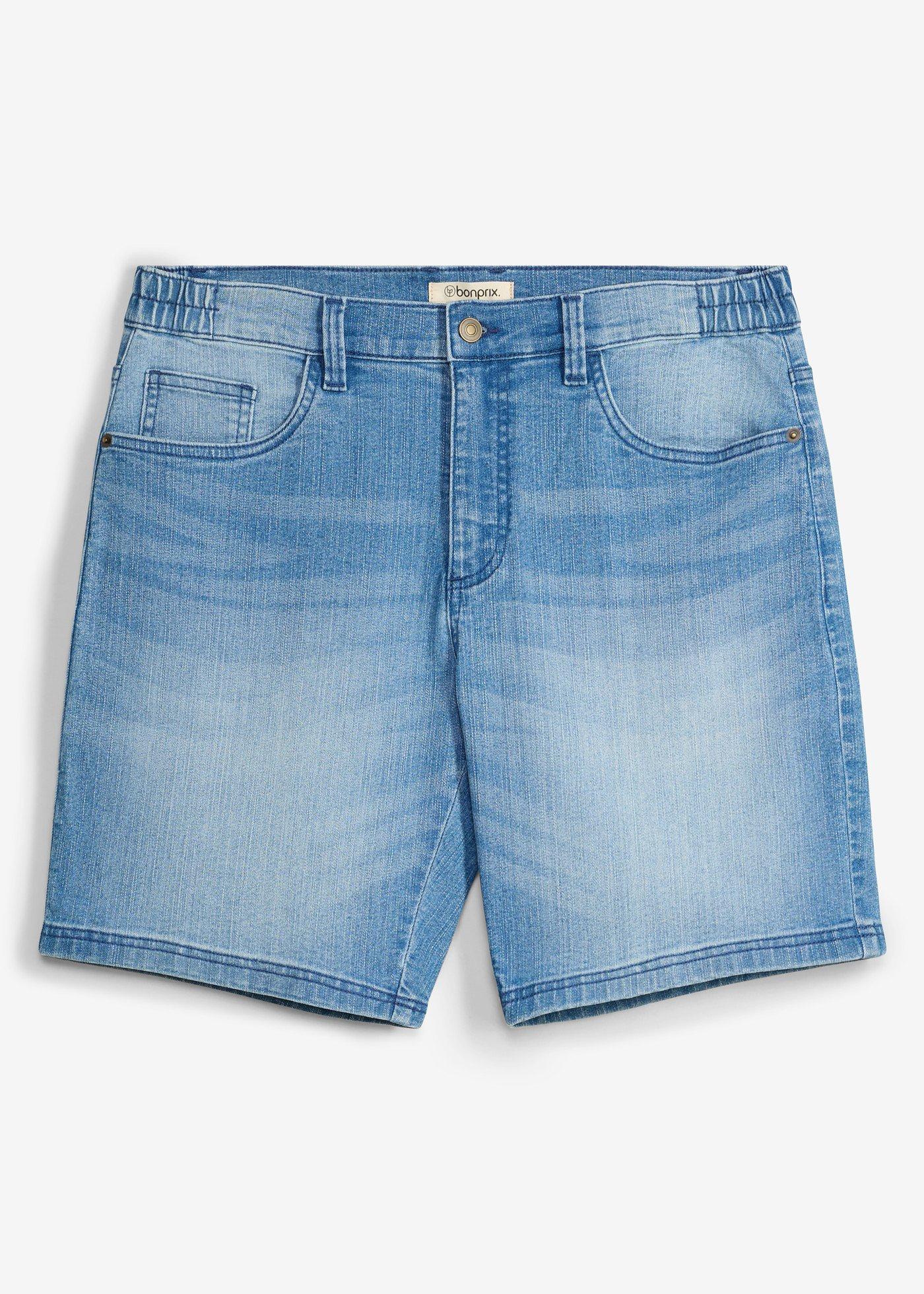 bonprix – Tunna jeansshorts med resårmidja, Relaxed Fit