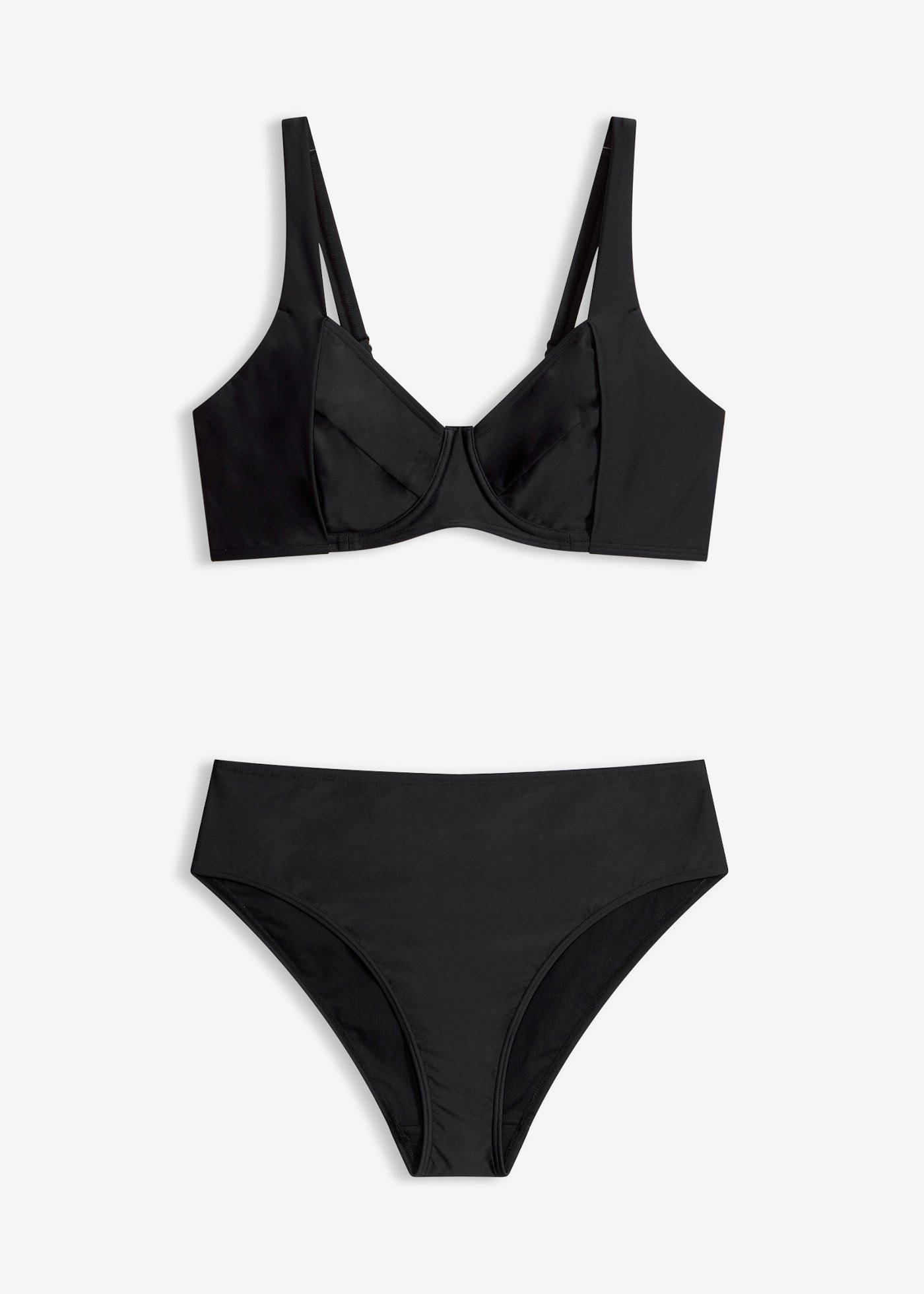 bonprix – Minimizer-bikini och bikinibyxa med hög midja och lätt formande effekt (2 delar)