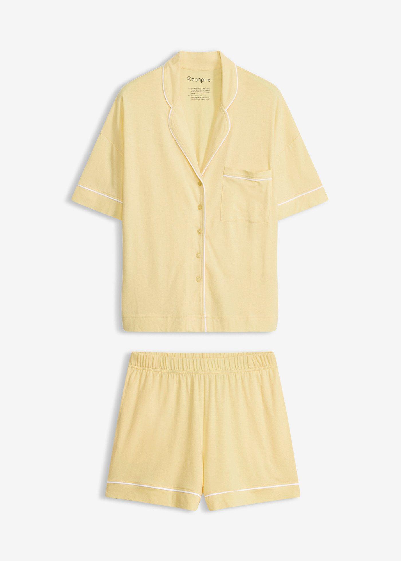 bonprix – Pyjamas med shorts, i mjuk viskosmix