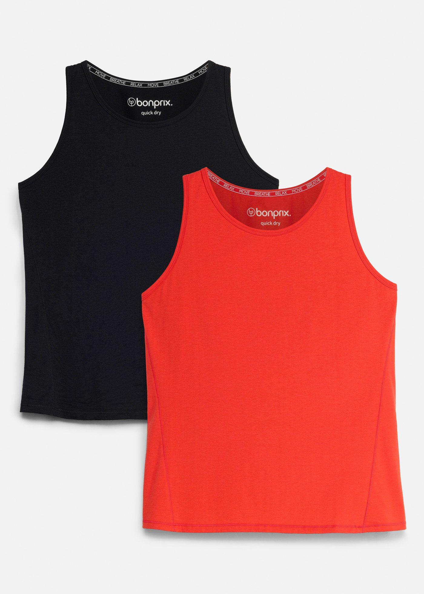 bonprix – Sportlinne med smal passform, snabbtorkande (2-pack)