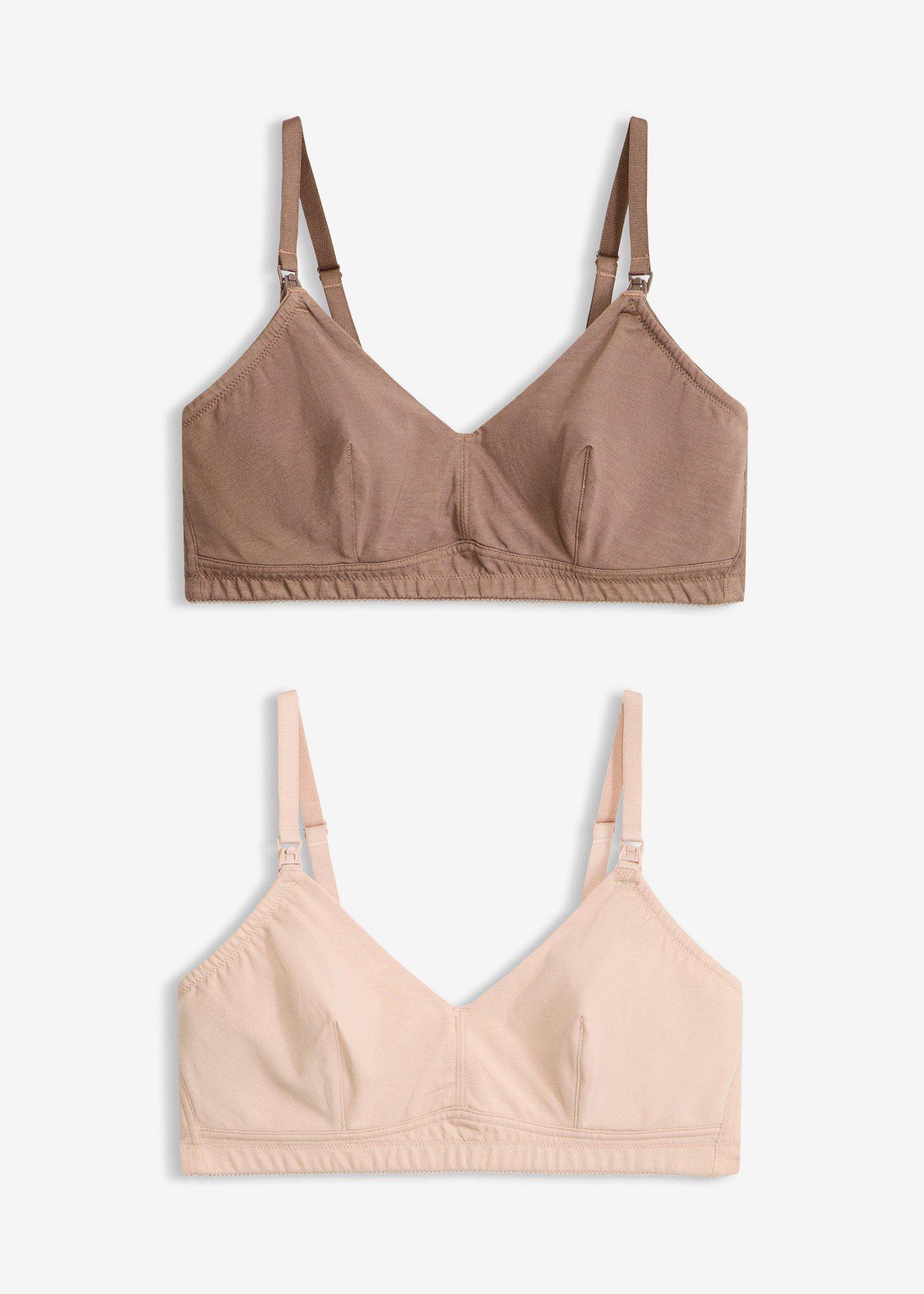 bonprix Amningsbehå utan bygel med ekologisk bomull (2-pack)