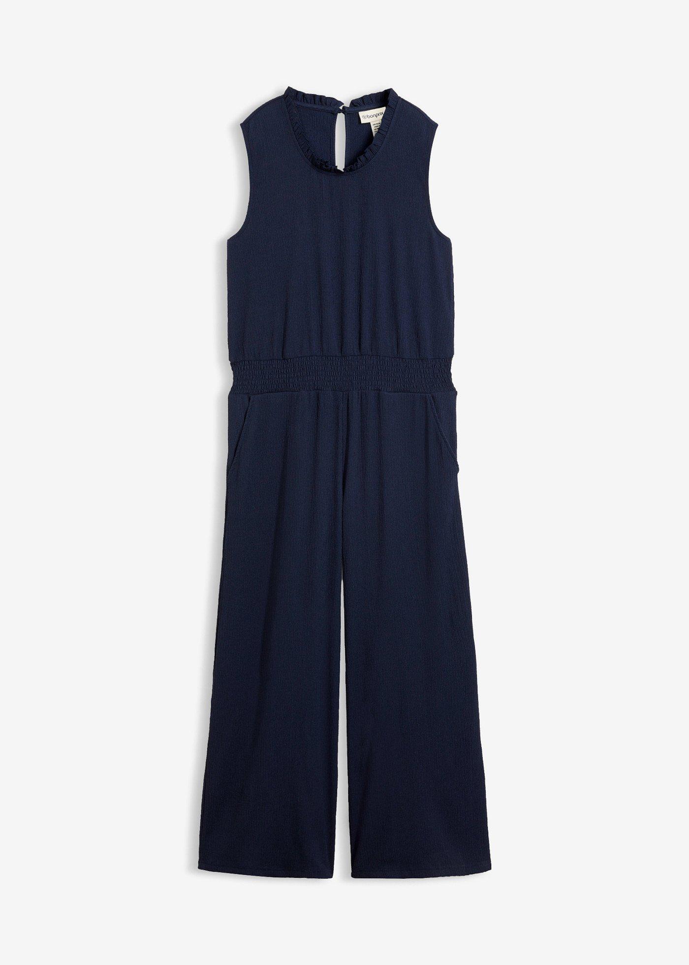 bonprix – Jumpsuit i kräppad jersey med struktur