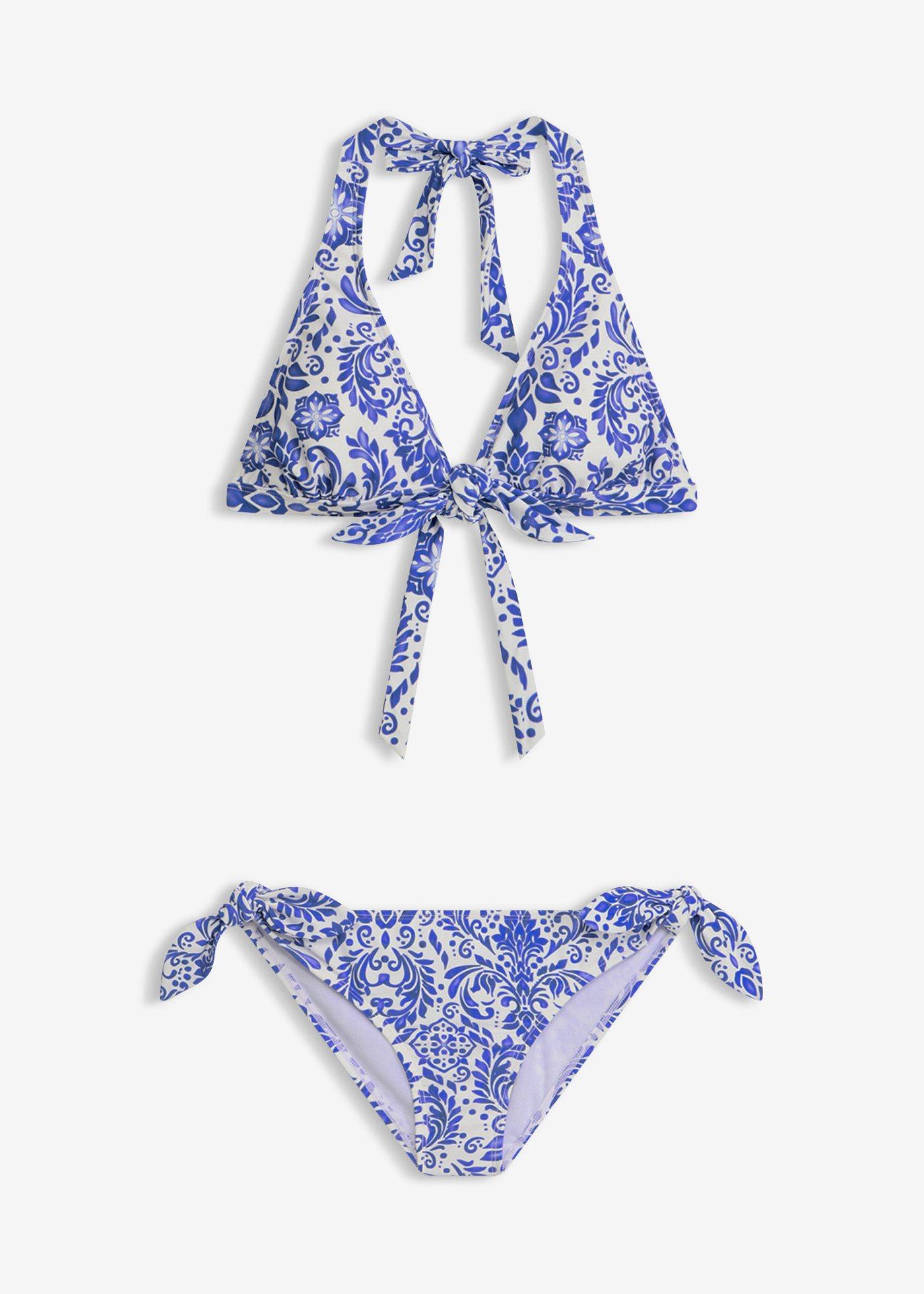 bonprix – Bikini med halterneck och knytband (2 delar)