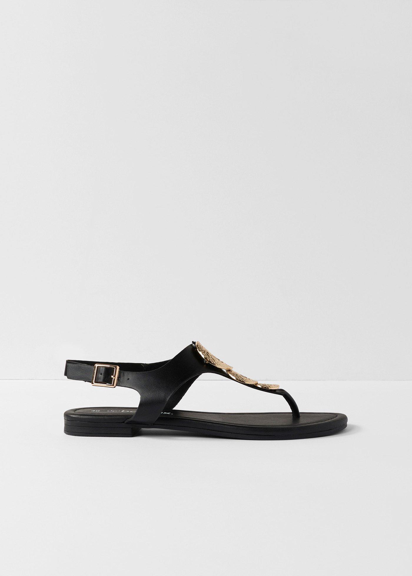 bonprix – Flip flop-sandal med metallic-detaljer