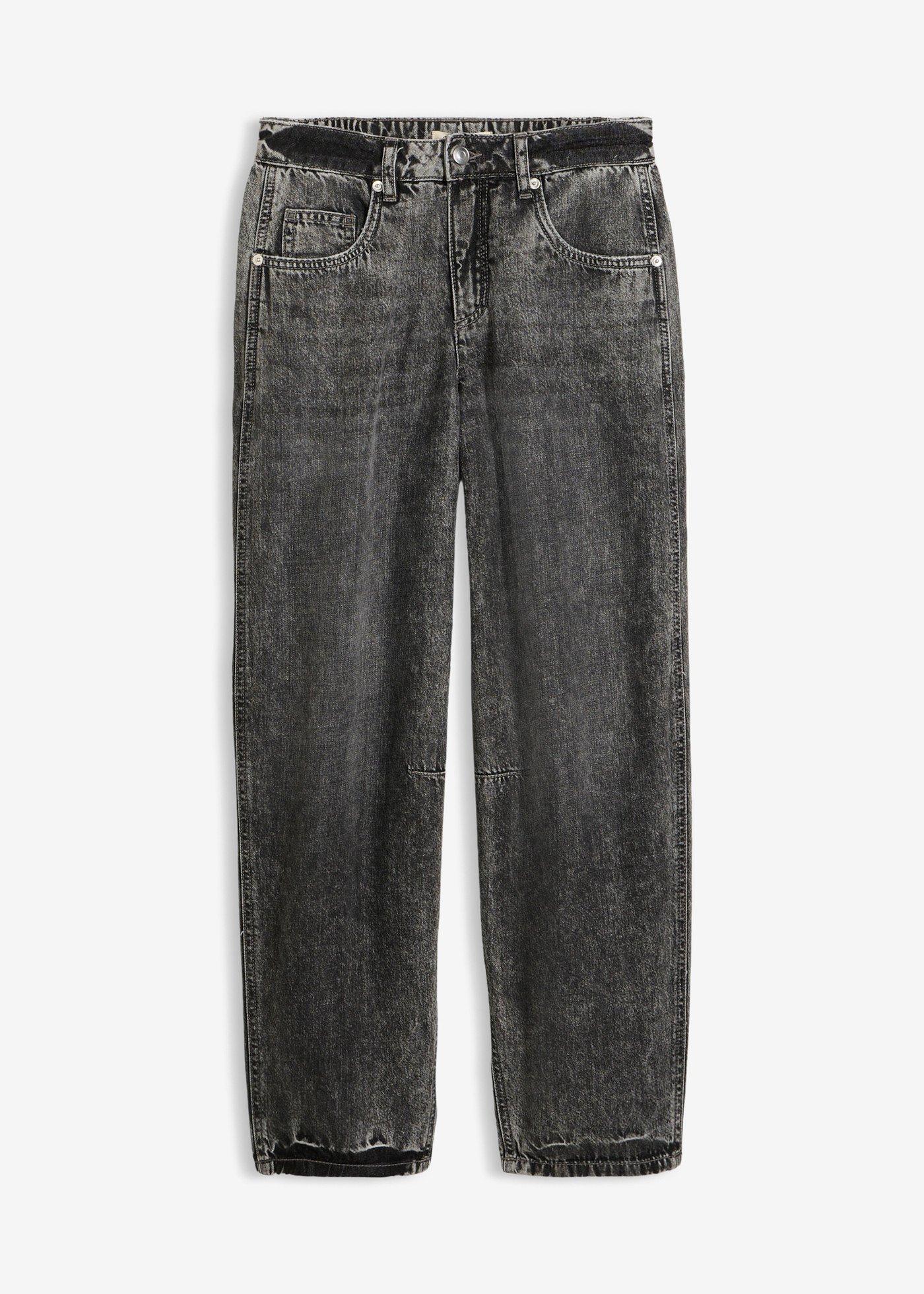 bonprix – Jeans med medelhög midja och kortare ben, Super Soft
