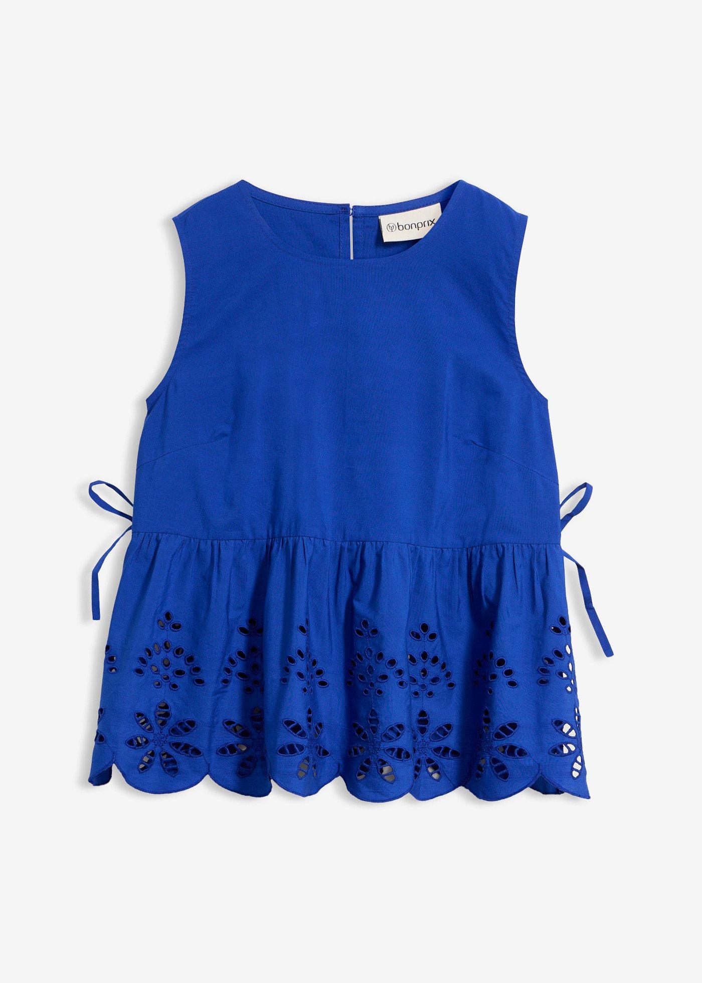bonprix – Bluslinne med slits och hålbroderi