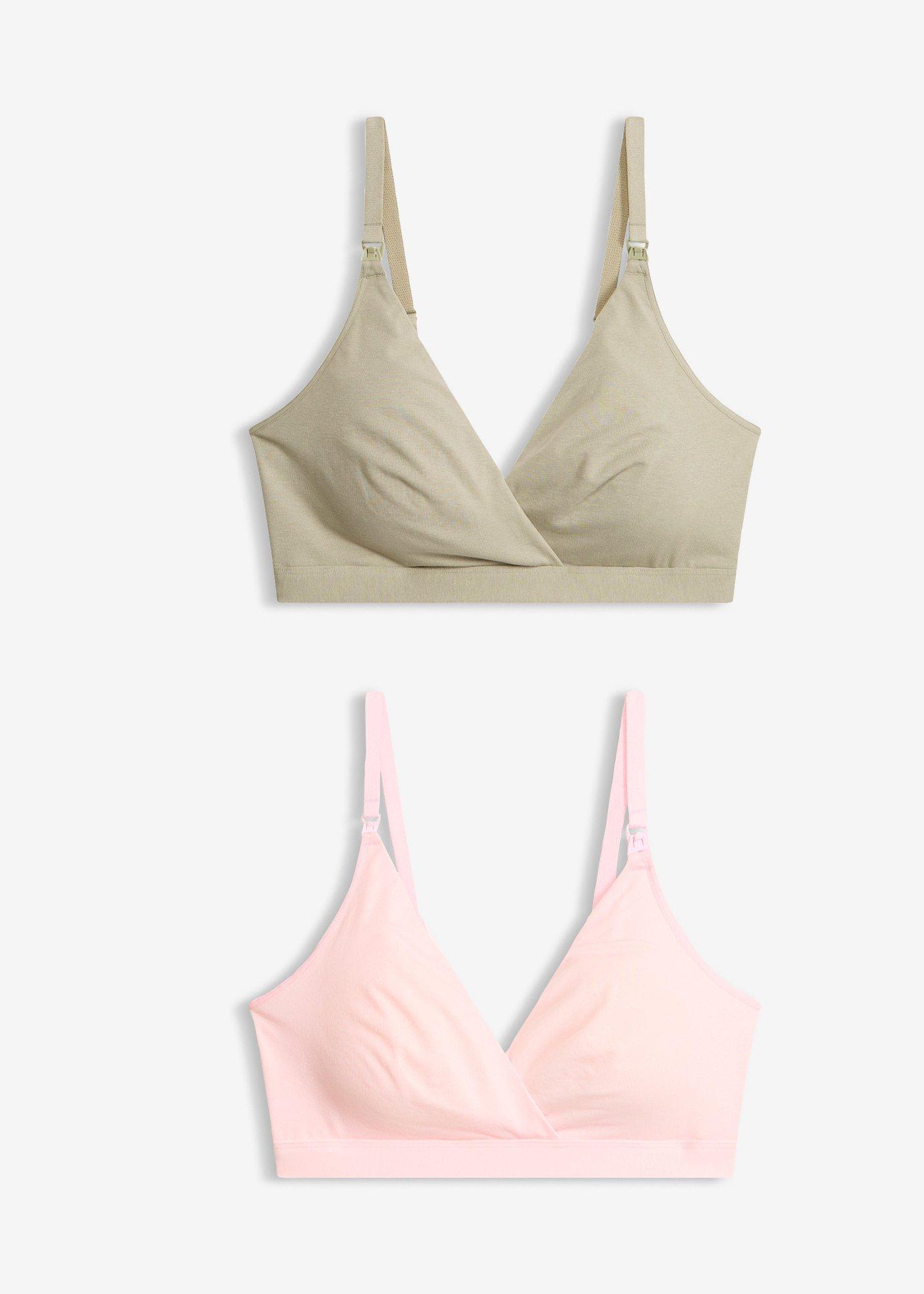 bonprix Amningsbehå utan bygel, med ekologisk bomull (2-pack)