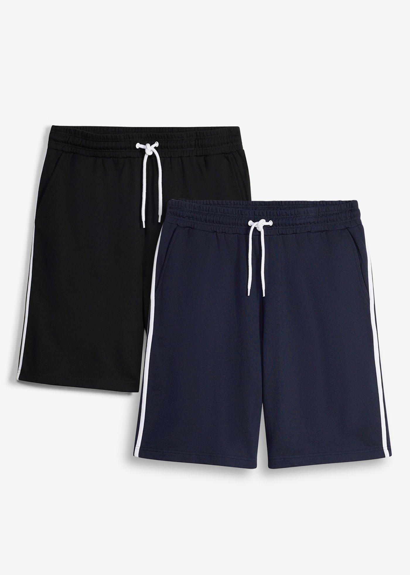 bonprix – Sweatshirtshorts i Loose Fit (2-pack)