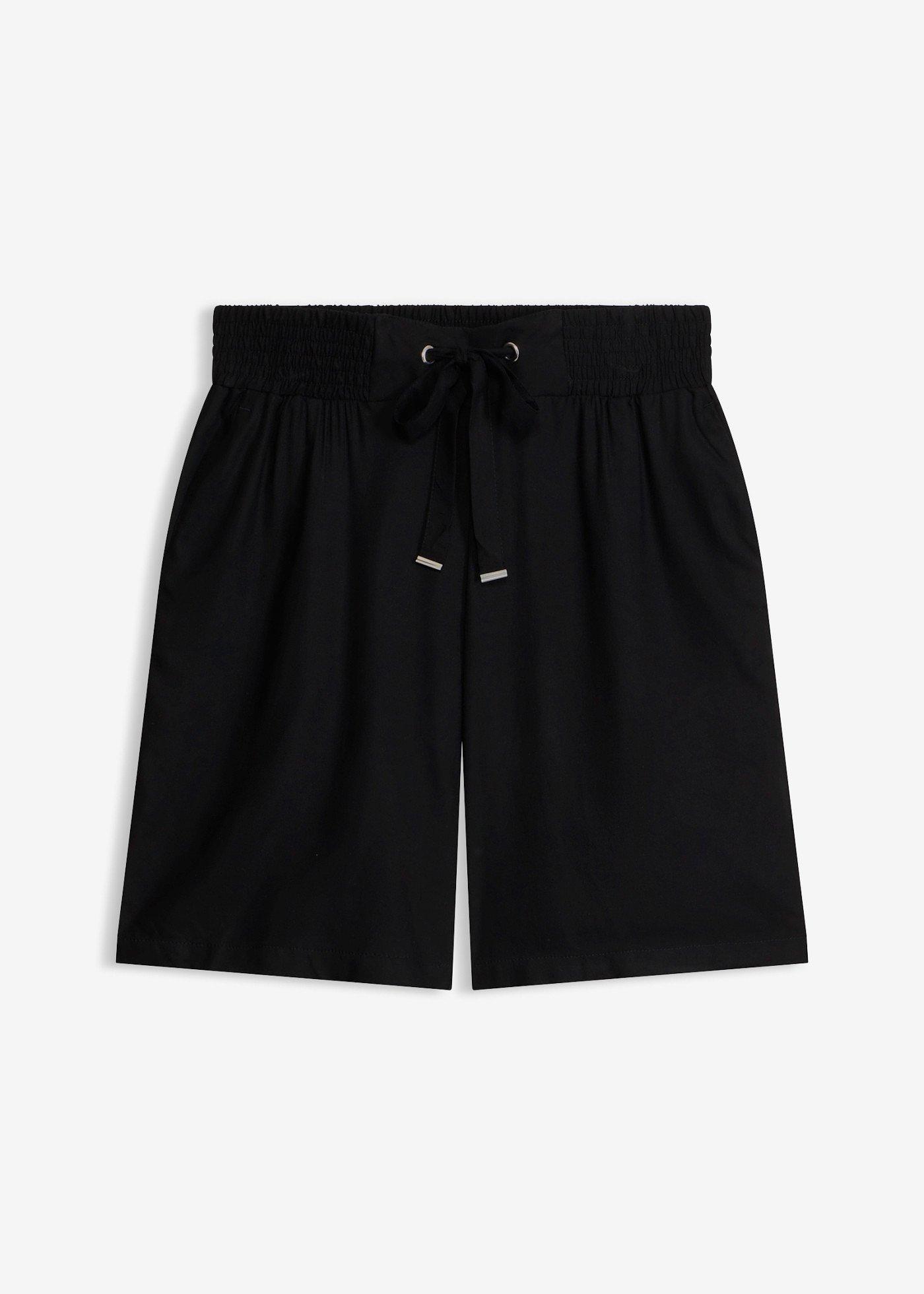 bonprix – Shorts i viskos med knytband
