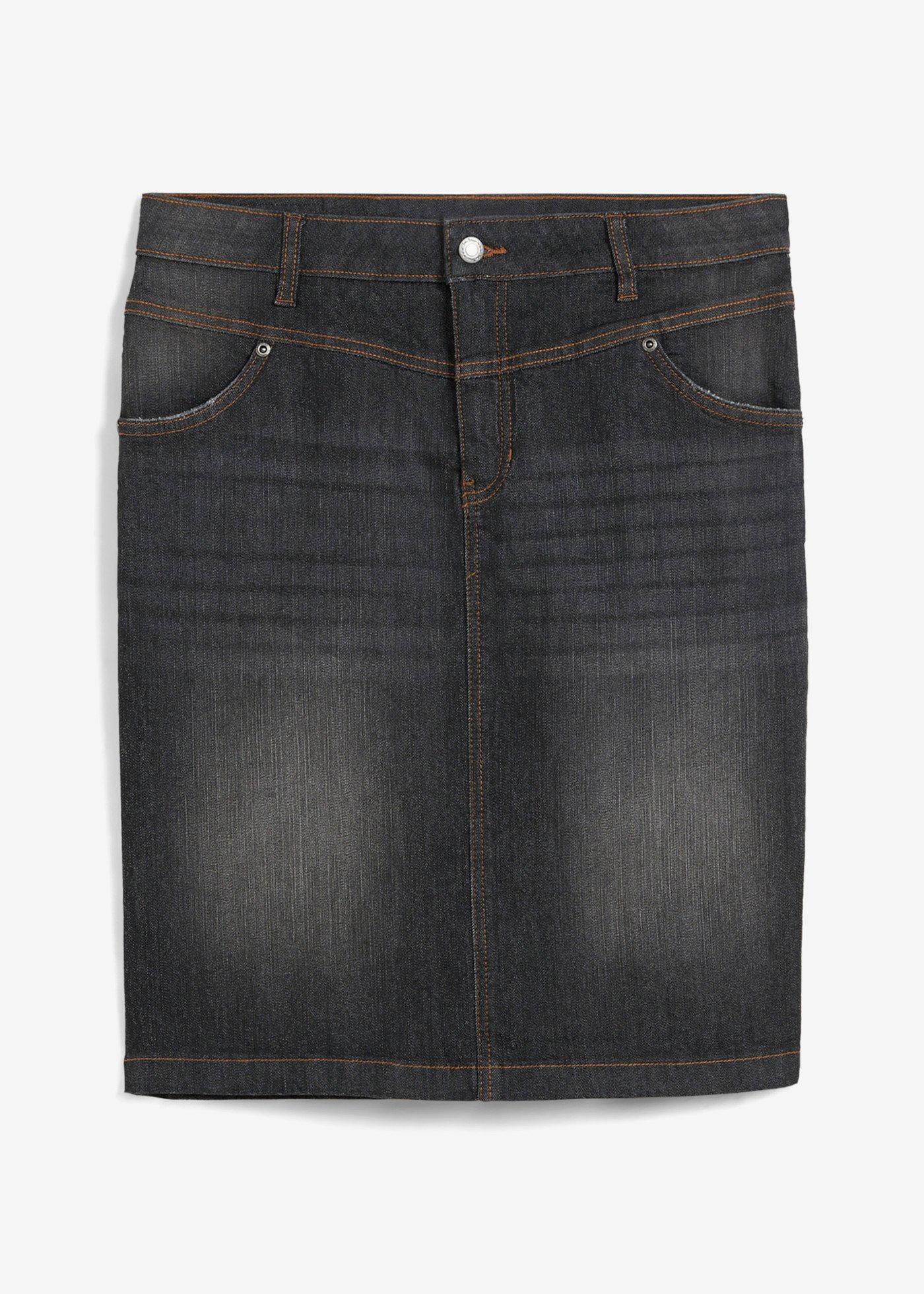 bonprix – Stretchig jeanskjol