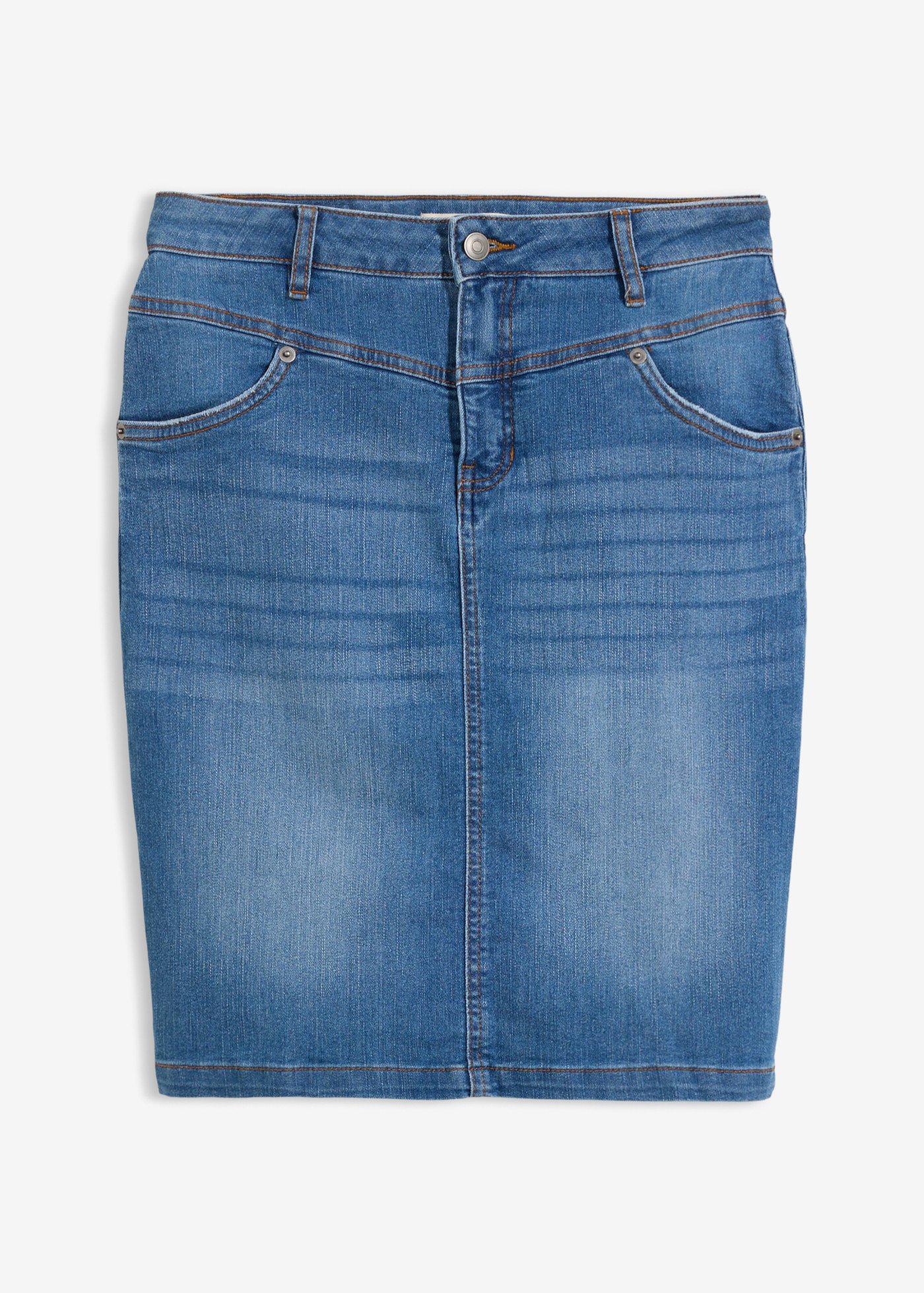 bonprix – Stretchig jeanskjol