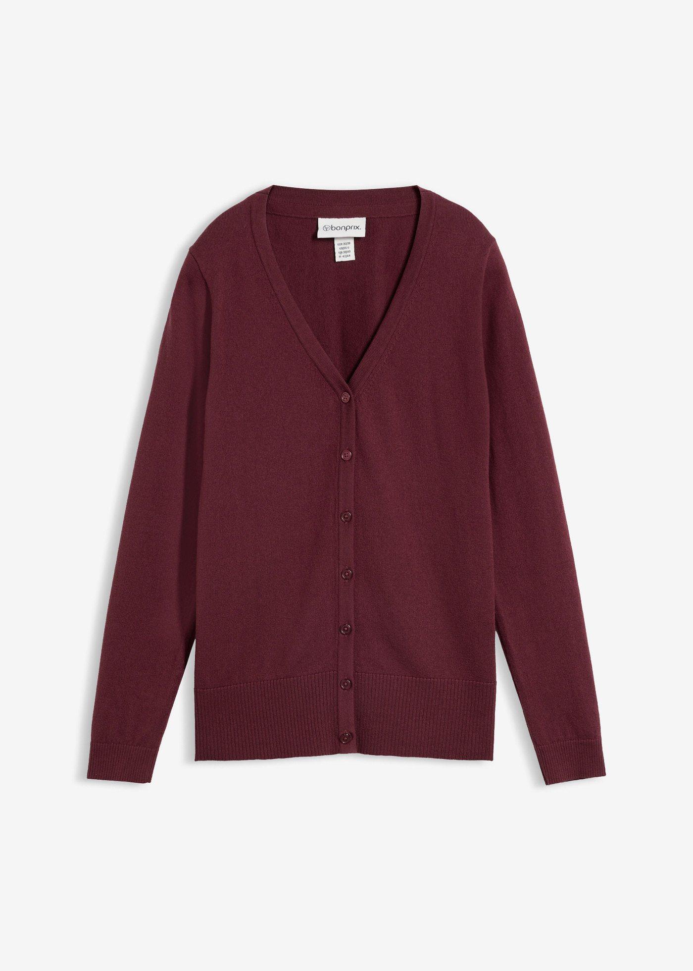 bonprix – Finstickad cardigan av mjuk bomullsmix