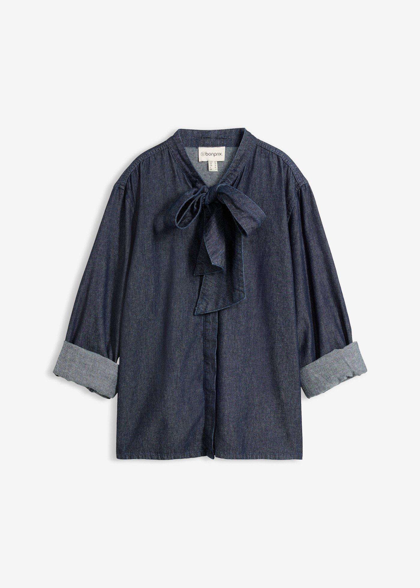 bonprix – Jeansblus i ren bomull