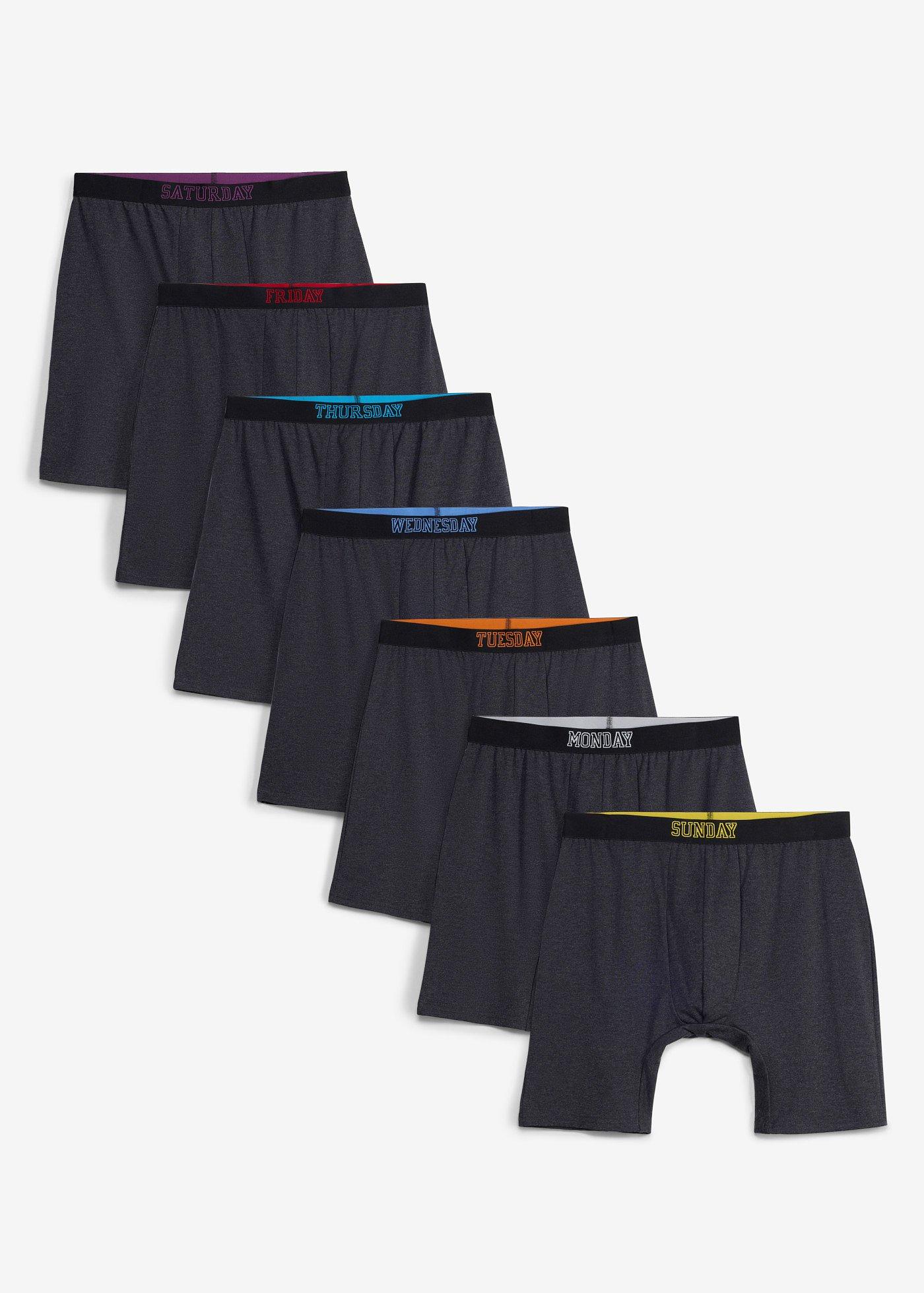 bonprix – Långa boxershorts med bomull (7-pack)
