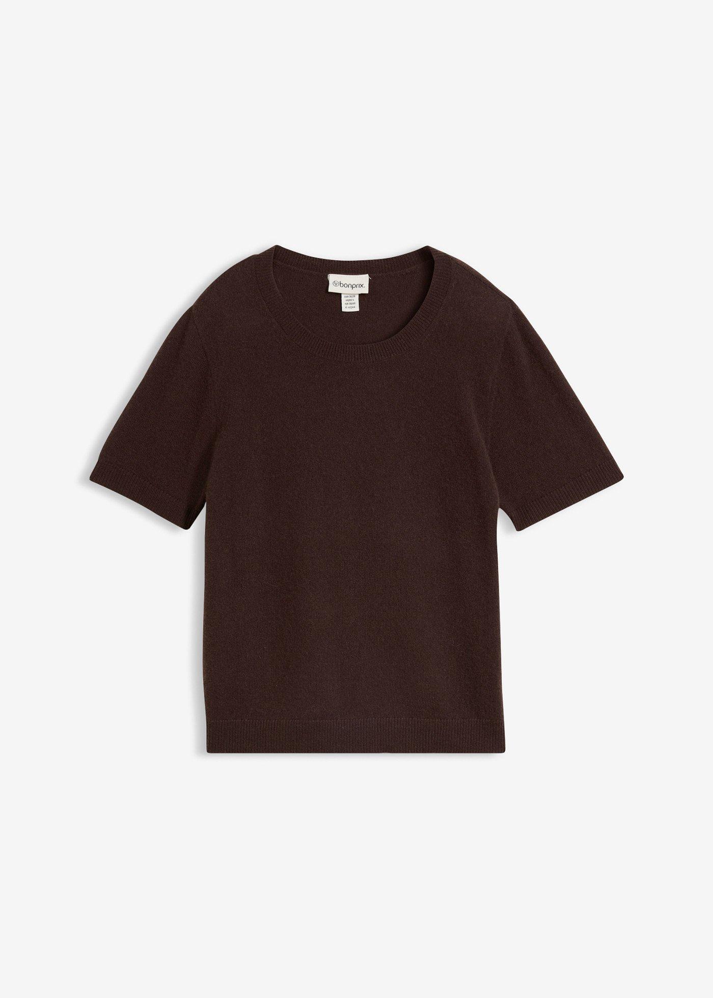 bonprix – Kortärmad tröja i kashmir med Good Cashmere Standard®