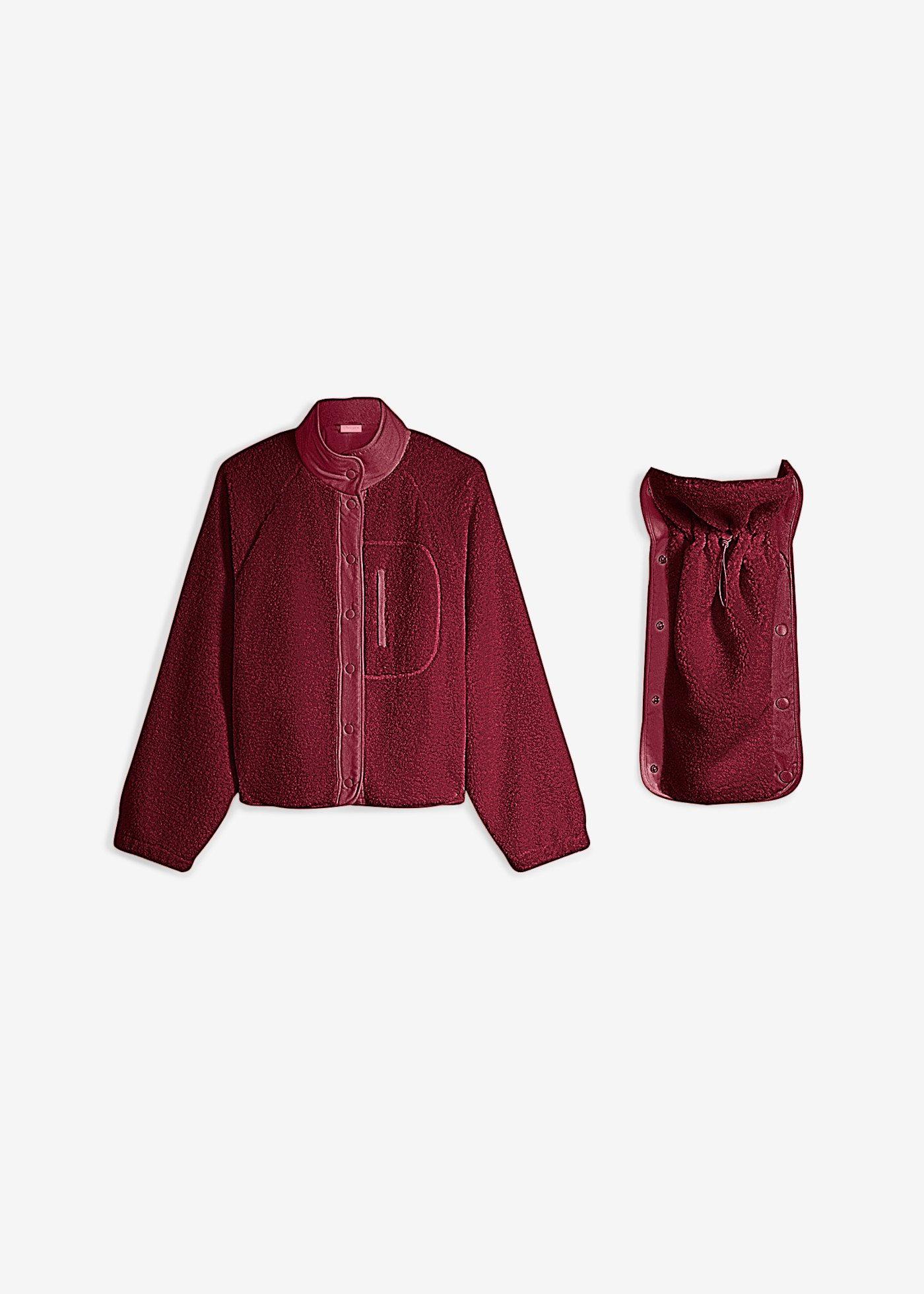 bonprix Mammajacka med babyficka, i teddyfleece