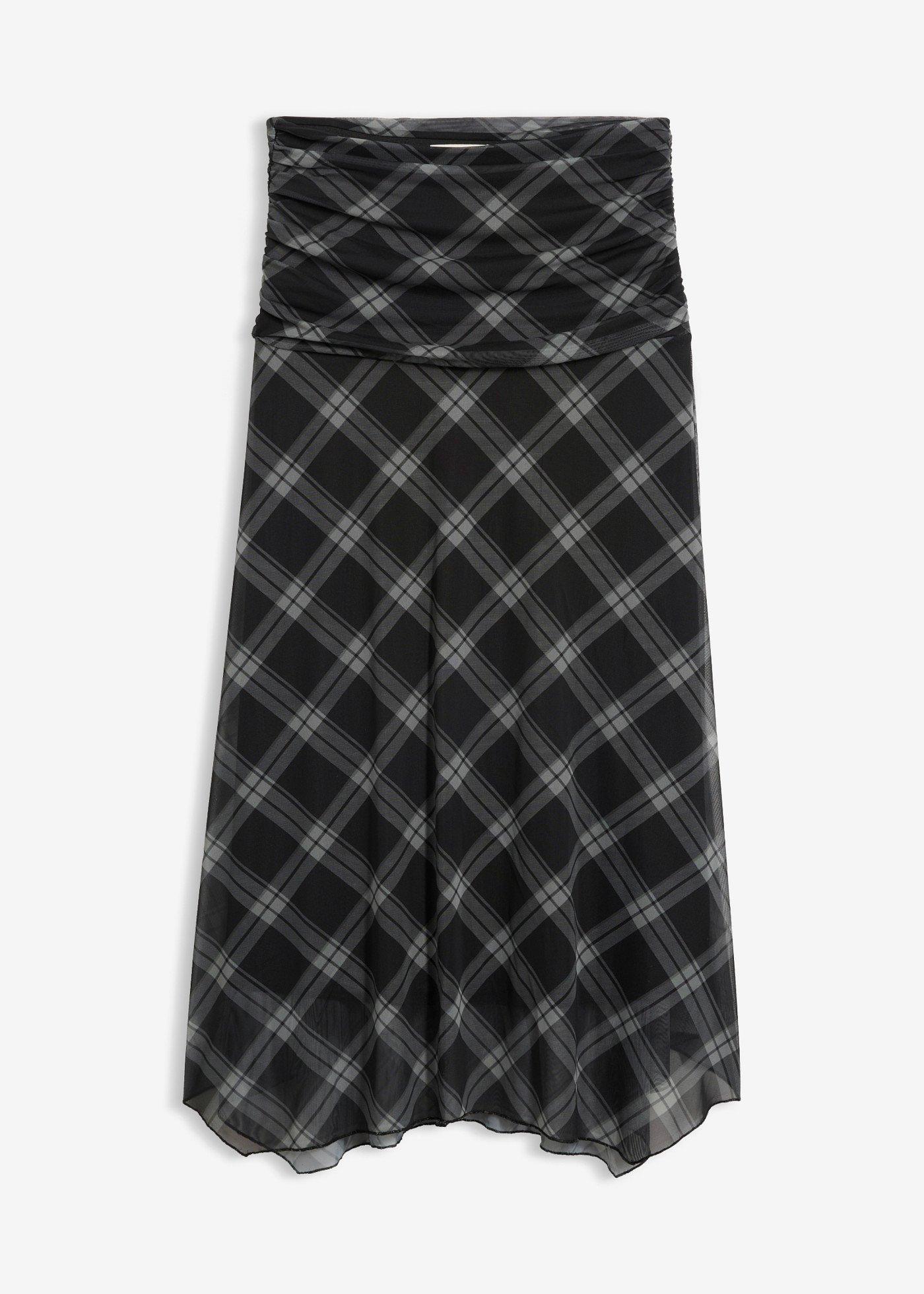 bonprix – Jerseykjol i tunn mesh