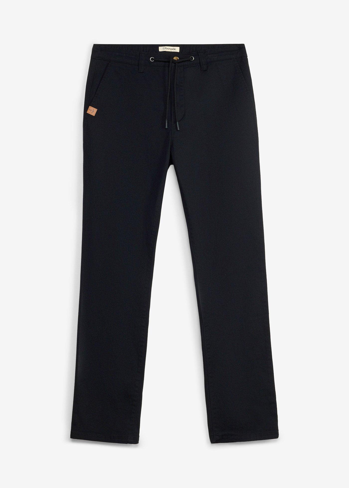 bonprix – Stretchiga chinos, raka och vida ben, klassisk passform