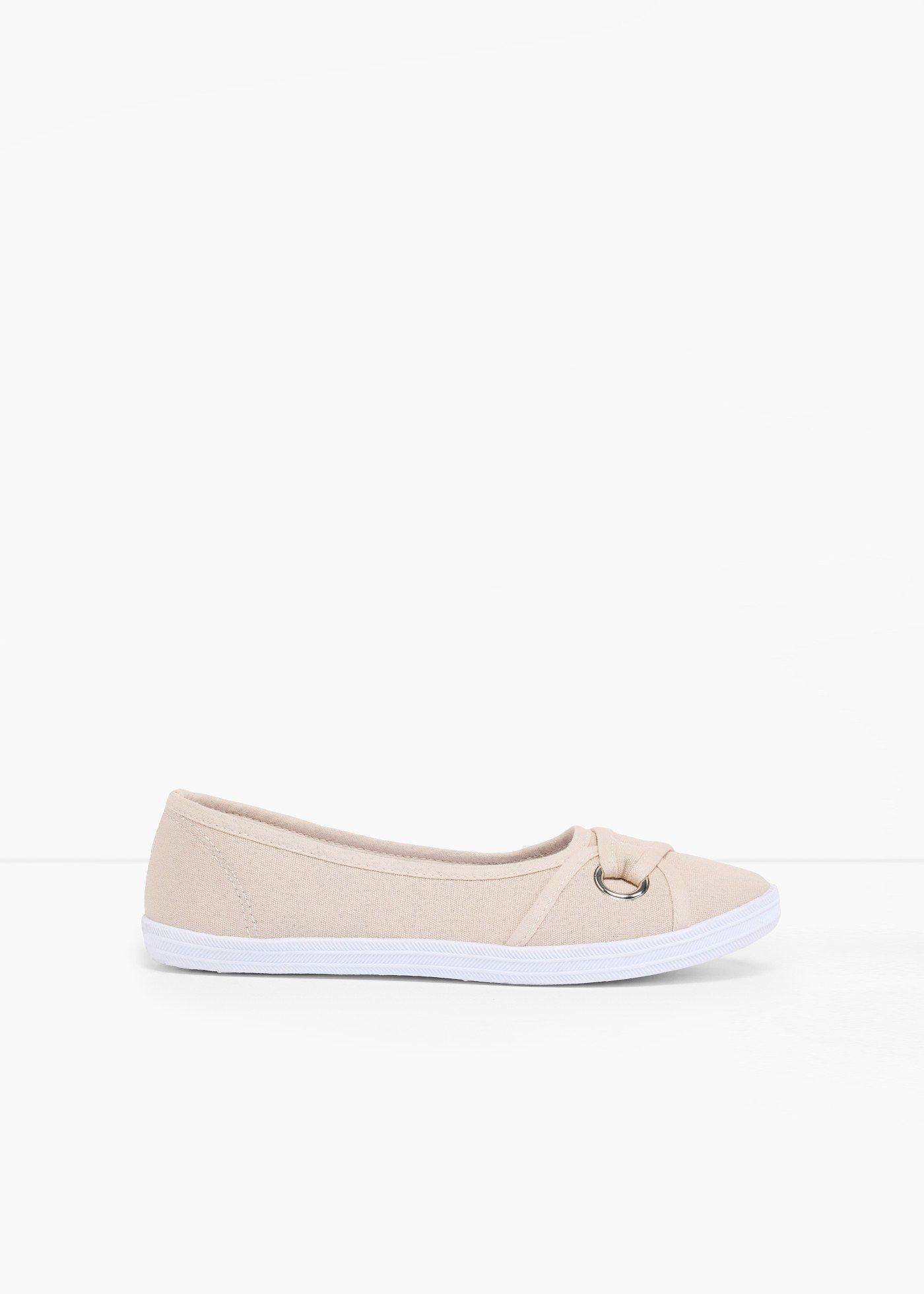 bonprix – Ballerinaskor i bomullscanvas