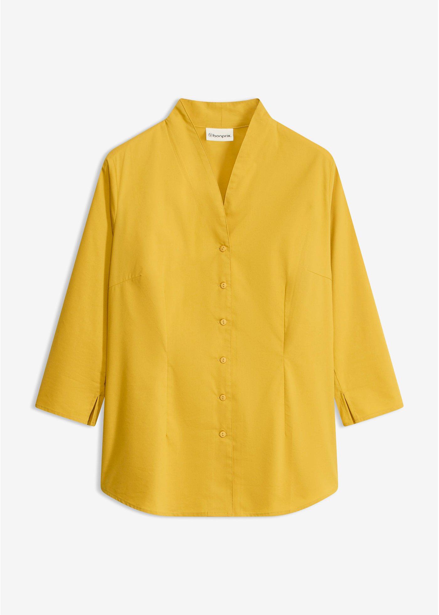 bonprix – Blus med sjalkrage
